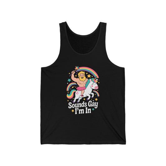 Sounds Gay I'm In Tank Top - Funny LGBTQ Pride Festival Tee - Goateez Style
