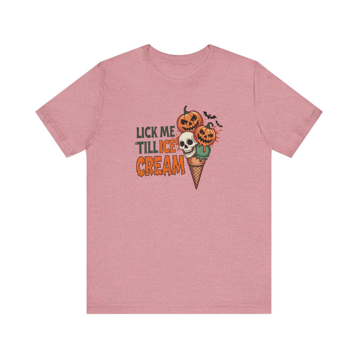 Lick Me Till Ice Cream Shirt - Funny Halloween Skull Pumpkin Tee