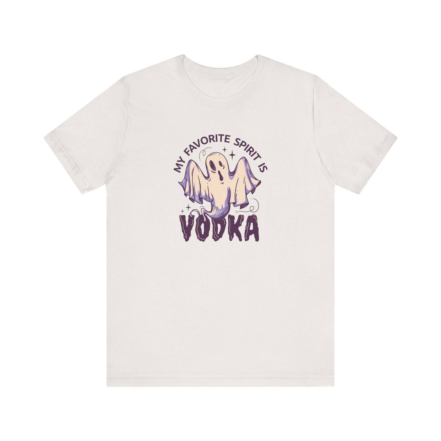 My Favorite Spirit is Vodka Ghost T-Shirt - Funny Halloween Party Tee - Goateez Style