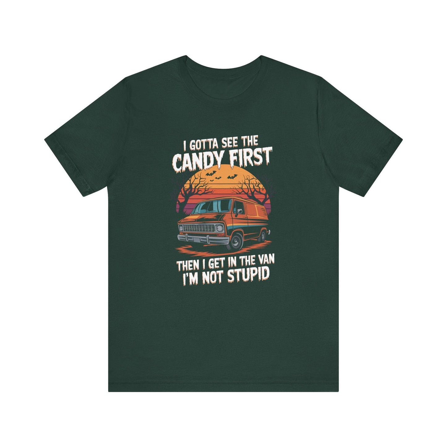 Funny Halloween Candy Van T-Shirt - Humorous Trick-or-Treat Design - Goateez Style