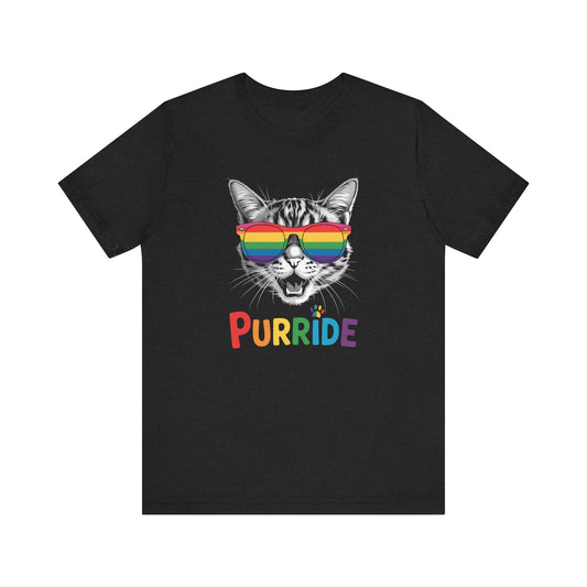 Purride Gay Pride Cat Shirt - Funny Rainbow Kitty Tee - Goateez Style
