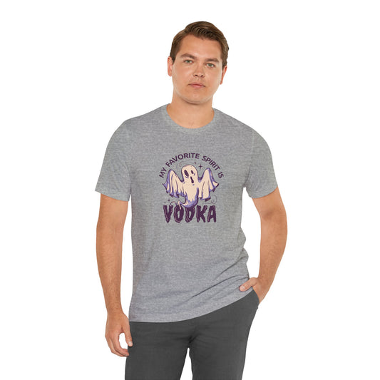 My Favorite Spirit is Vodka Ghost T-Shirt - Funny Halloween Party Tee - Goateez Style