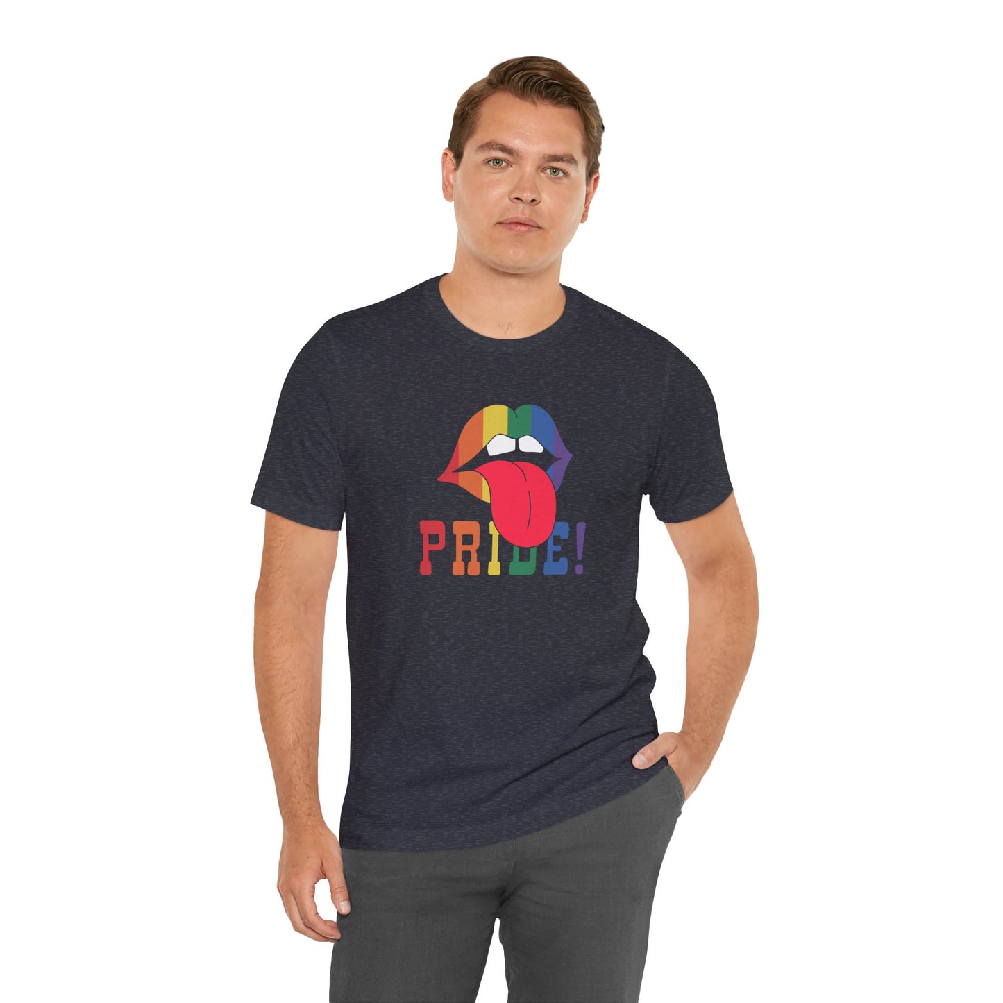 Retro Rainbow Lips Pride Shirt - Bold LGBTQ Graphic Tee
