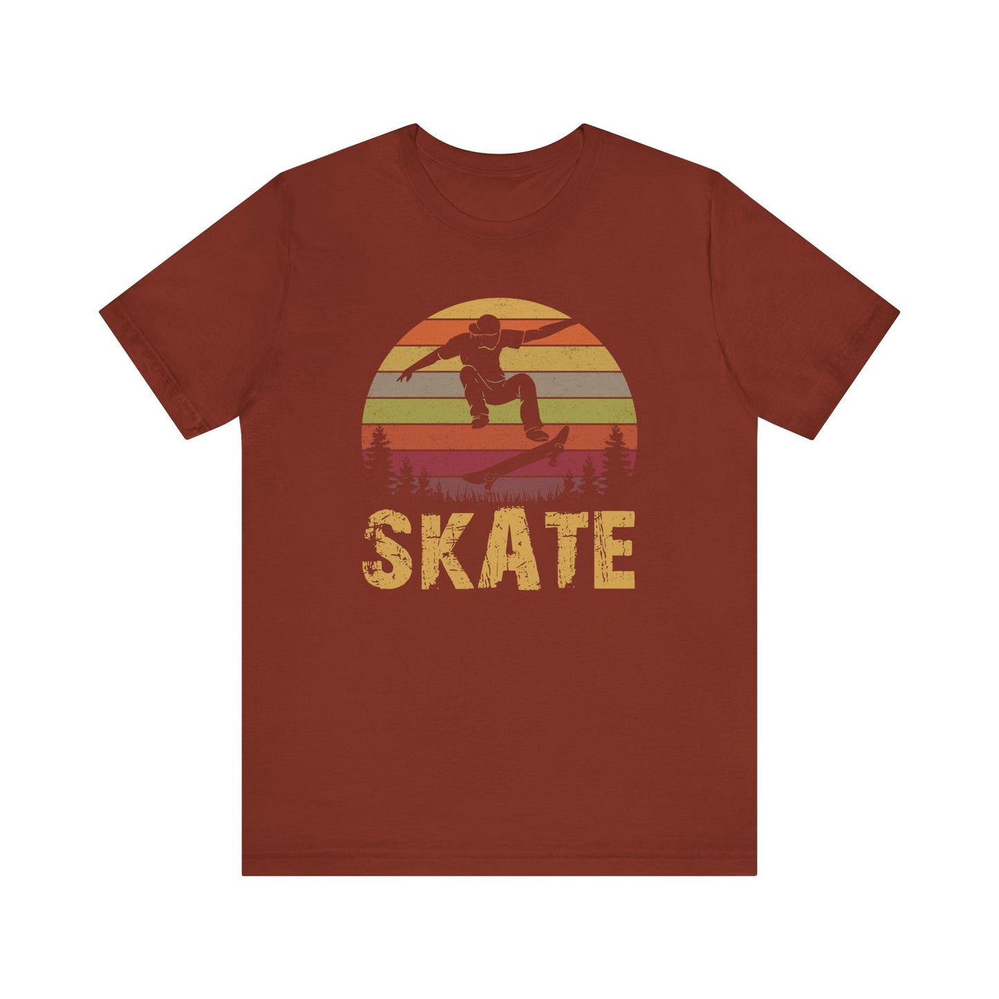 Retro Skateboarder T-Shirt - Vintage Sunset Skateboarding Tee