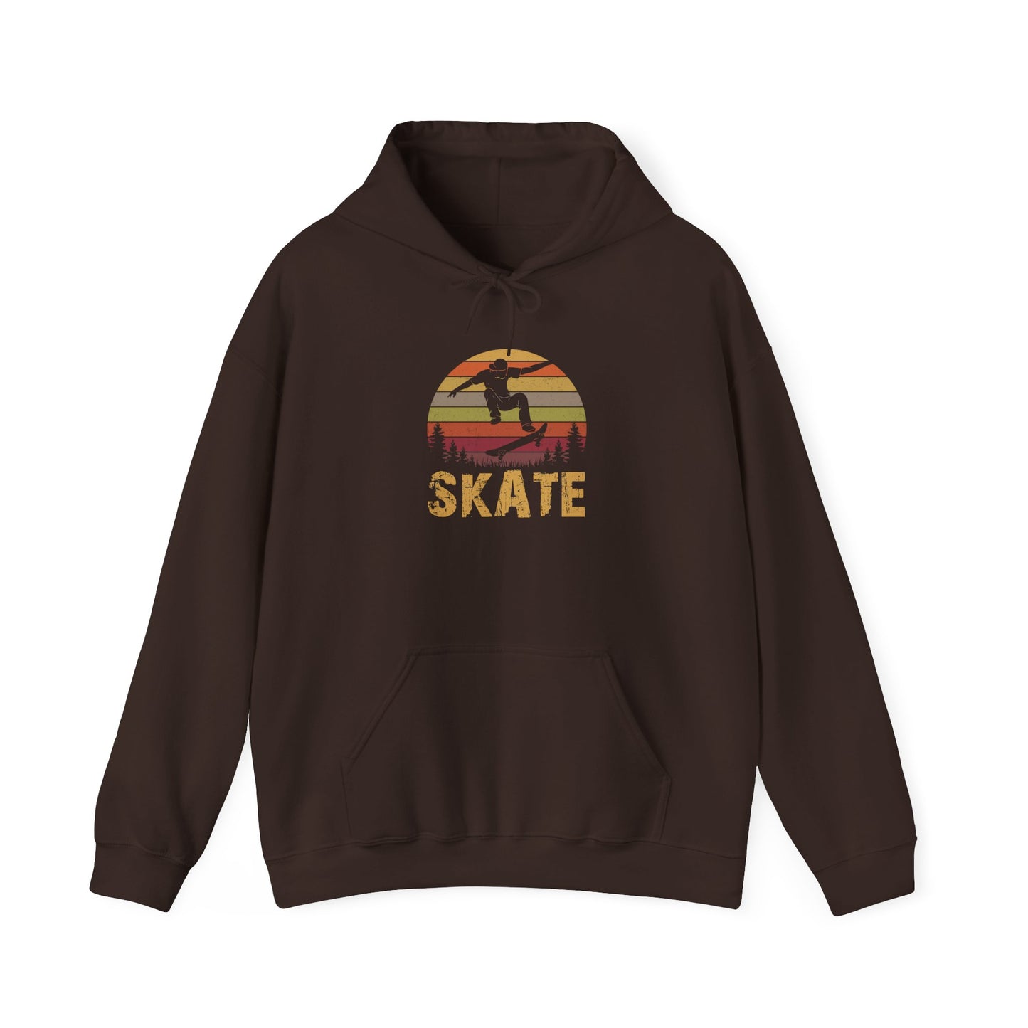 Retro Skateboarder Hoodie - Vintage Sunset Skateboarding Sweatshirt