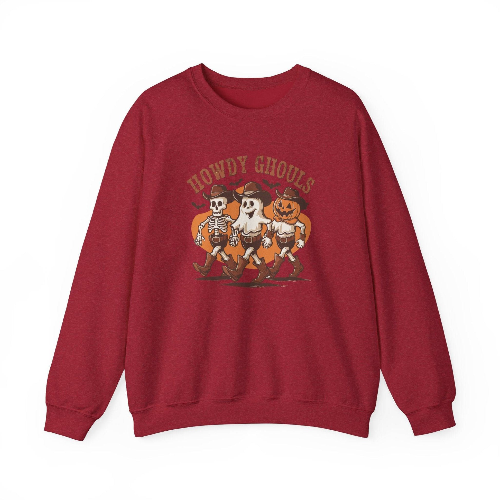 Howdy Ghouls Sweatshirt - Fun Halloween Western Design - Goateez Style