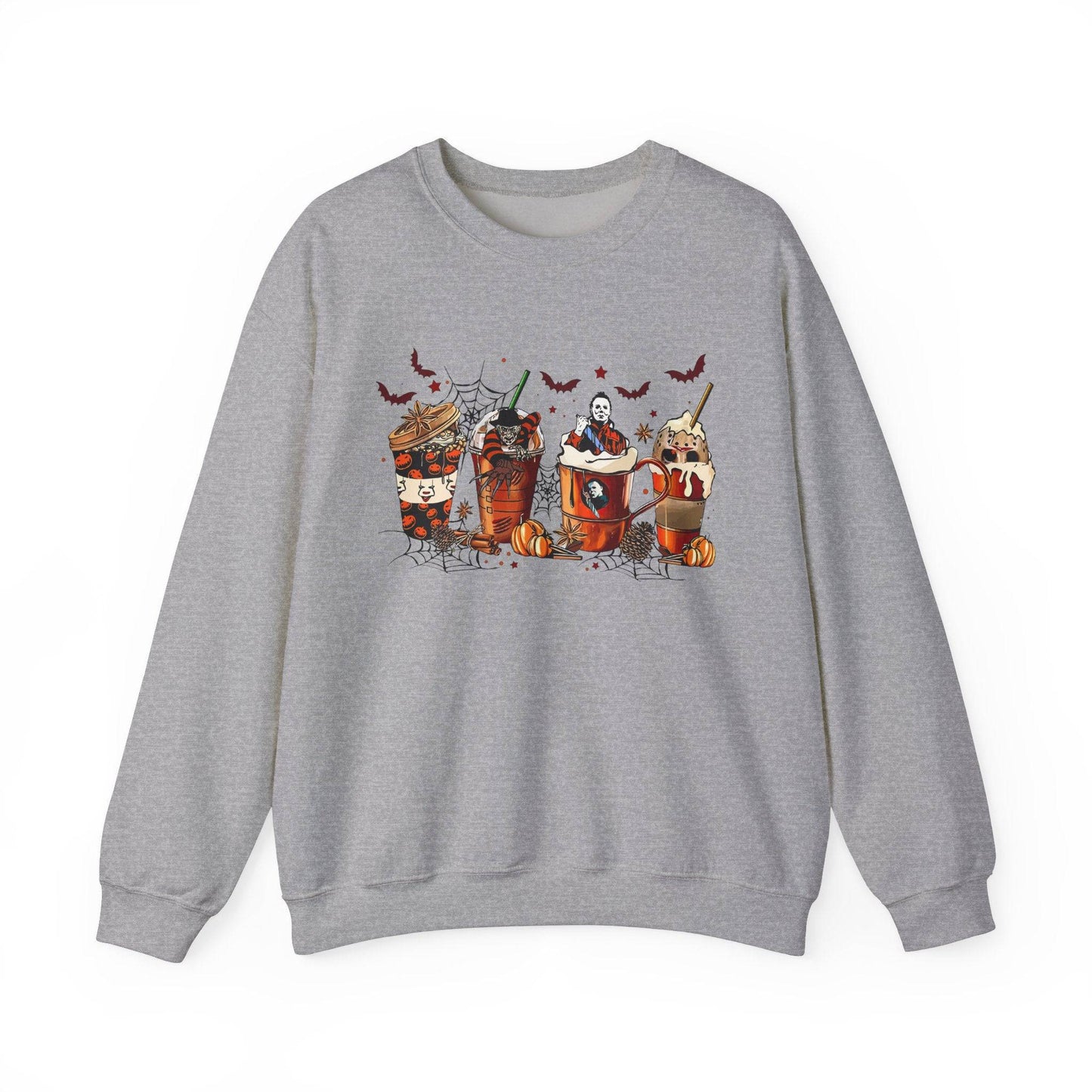 Horror Movie Coffee Crew Sweatshirt - Spooky Halloween Design - Goateez Style