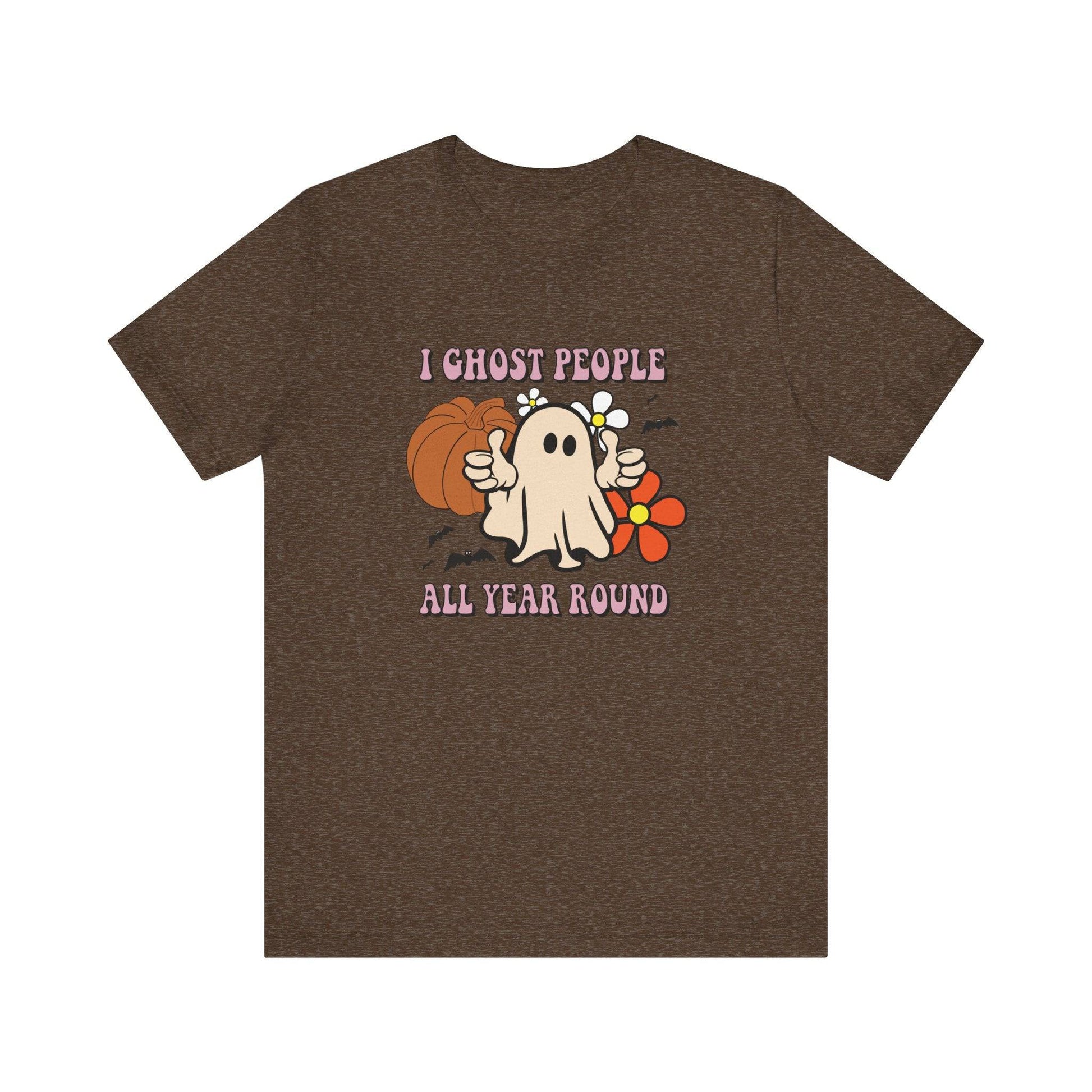 I Ghost People All Year Round T-Shirt - Spooky and Funny Design - Goateez Style