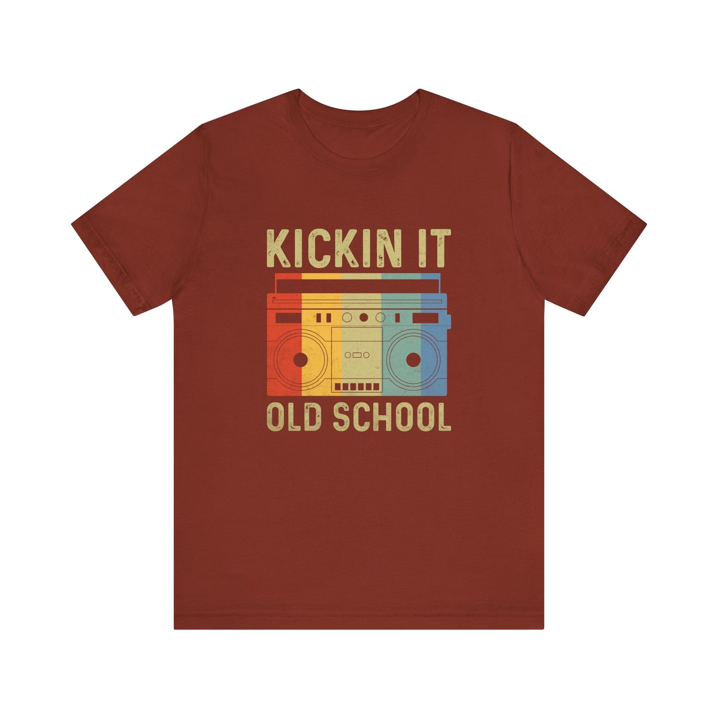 Kickin' It Old School T-Shirt - Retro Boombox Vintage Design