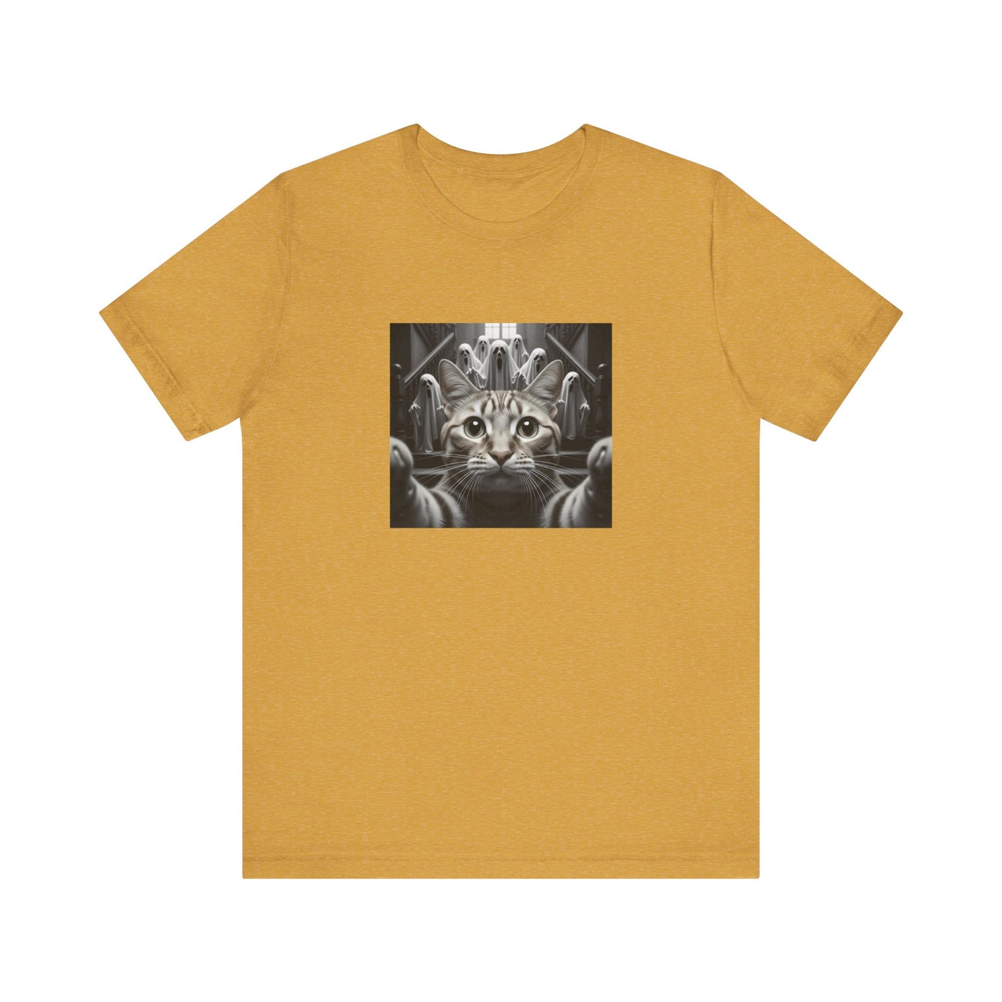 Cat Selfie With Ghosts Shirt - Funny Halloween Cat Tee