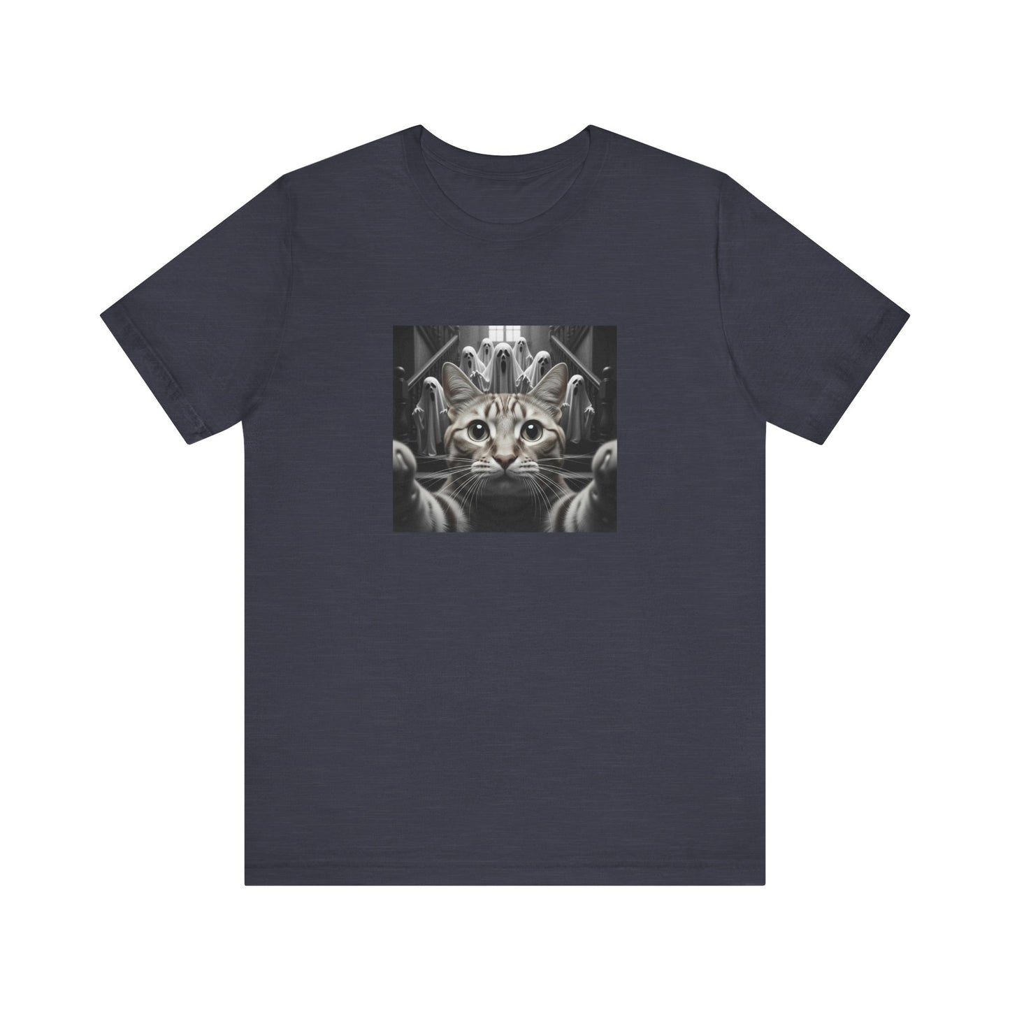 Cat Selfie With Ghosts Shirt - Funny Halloween Cat Tee