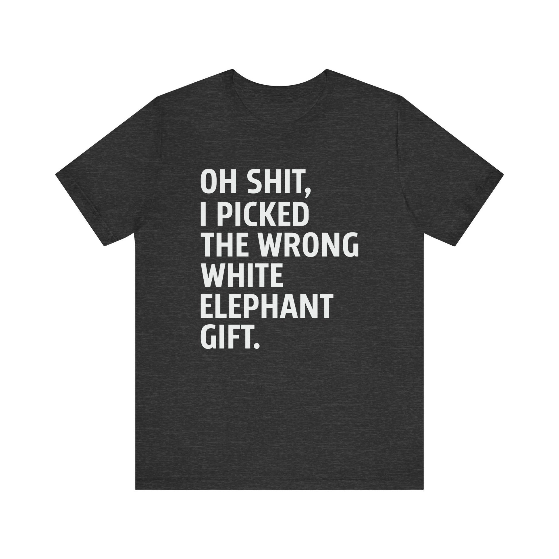 Funny White Elephant T-Shirt - Wrong Gift Humor Tee - Goateez Style
