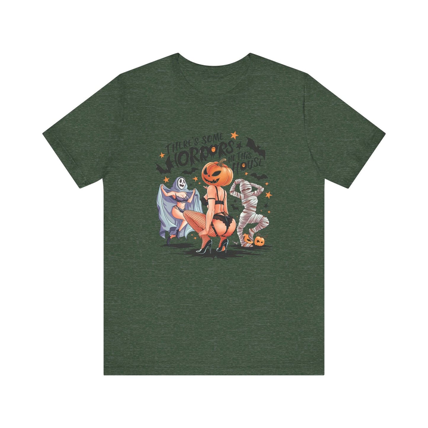 Horrors in This House Halloween T-Shirt - Sexy Adult Humor Halloween Tee - Goateez Style