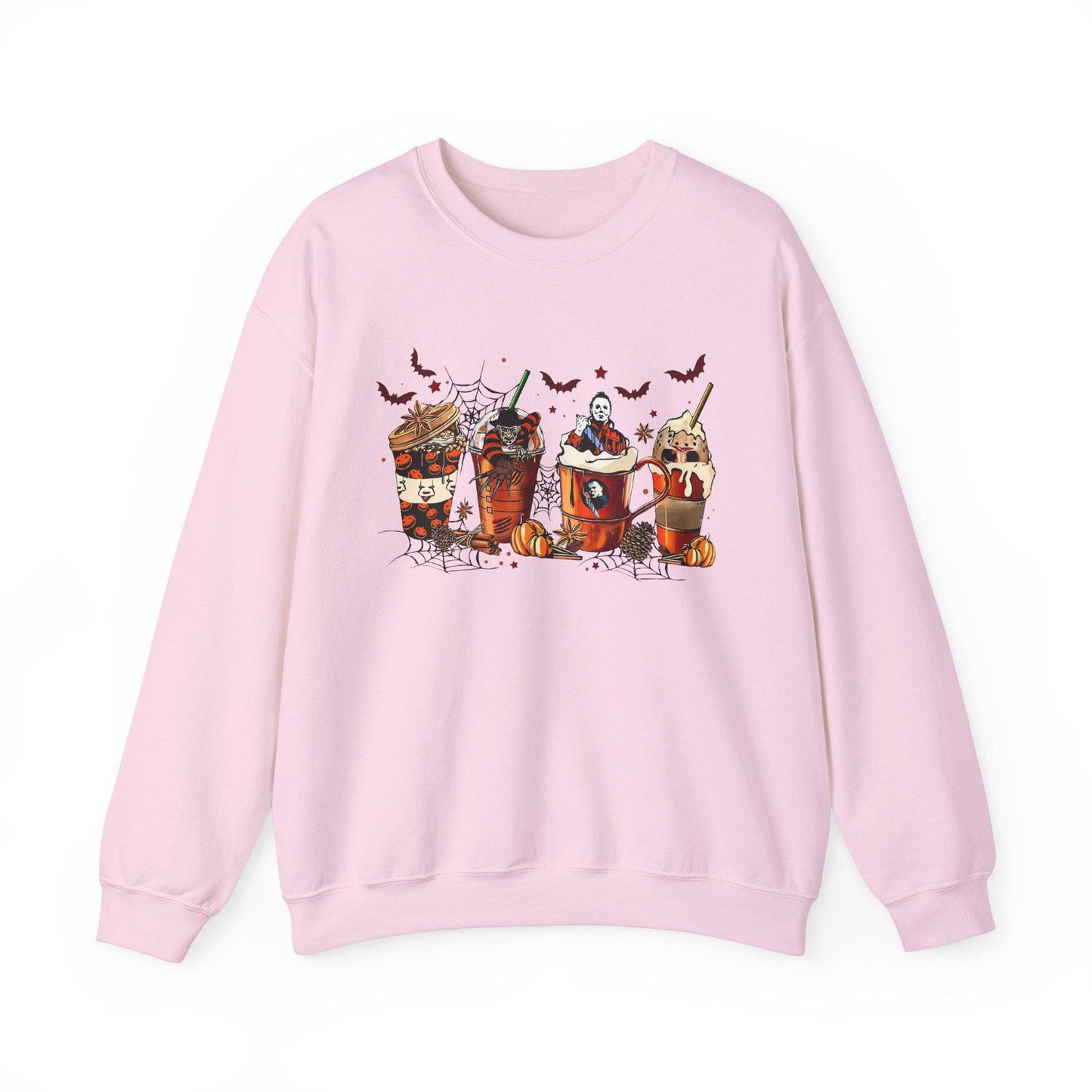Horror Movie Coffee Crew Sweatshirt - Spooky Halloween Design - Goateez Style
