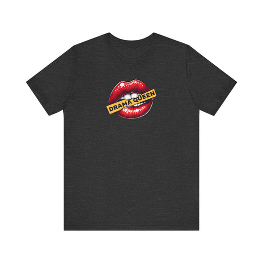 Drama Queen T-Shirt - Bold Lips Graphic Tee