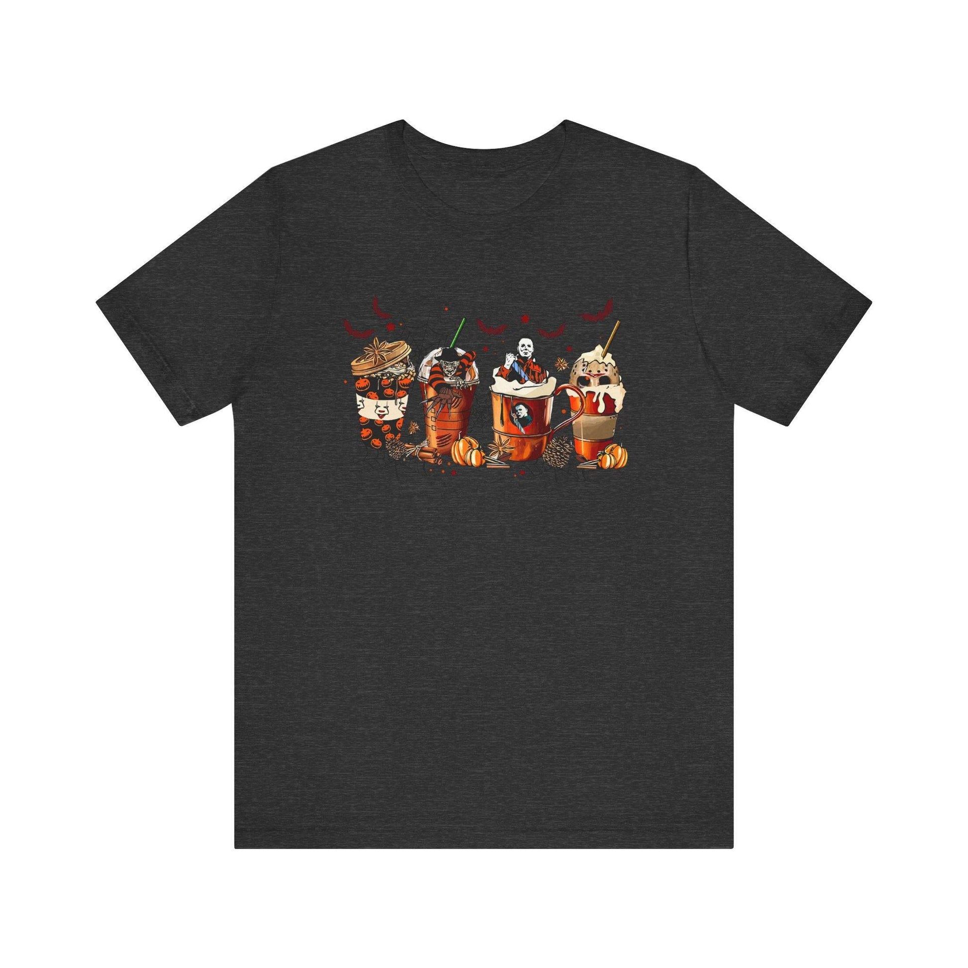 Horror Movie Coffee Crew T-Shirt - Spooky Halloween Vibes - Goateez Style