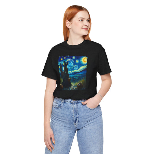 Witch Starry Night Parody T-Shirt - Goateez Style