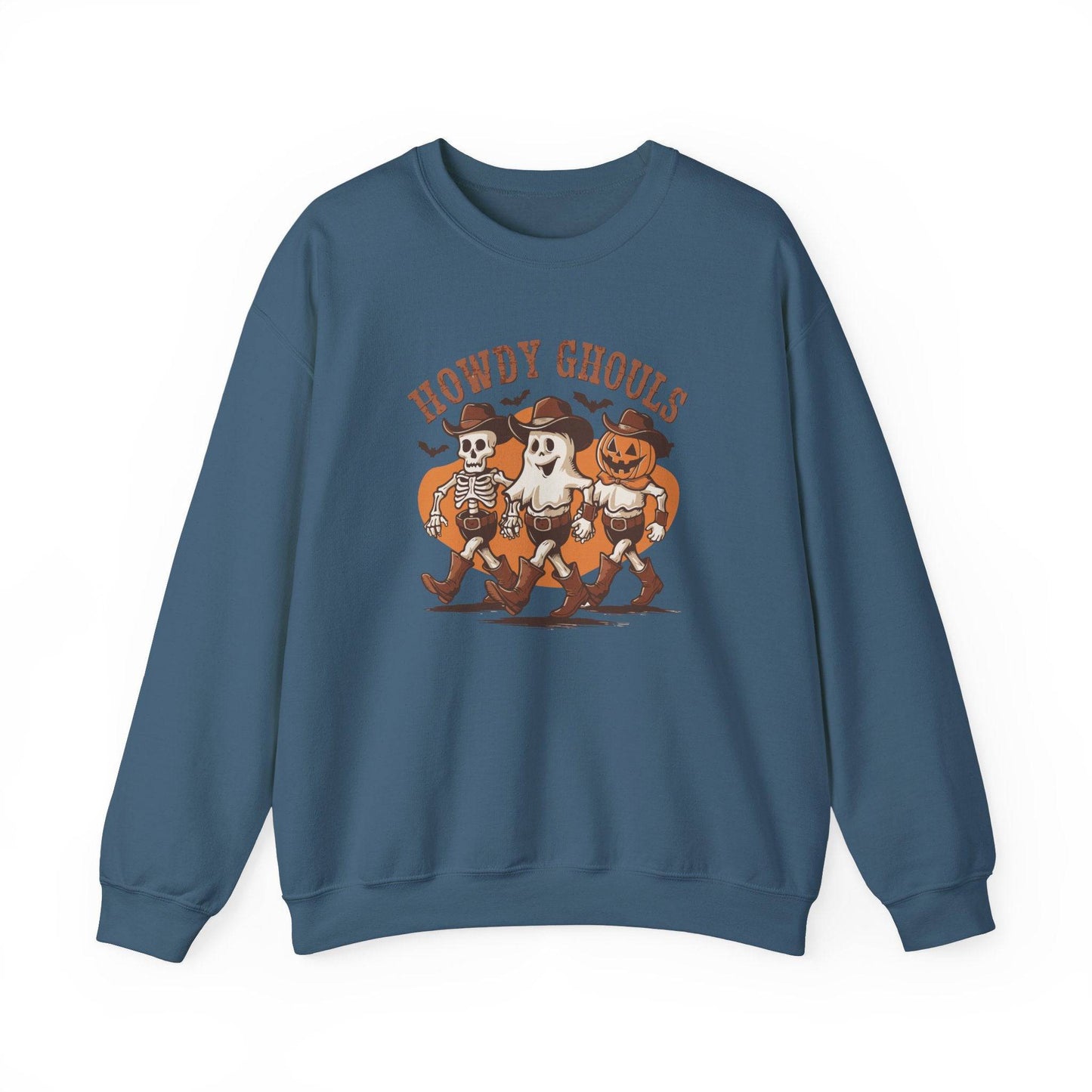 Howdy Ghouls Sweatshirt - Fun Halloween Western Design - Goateez Style