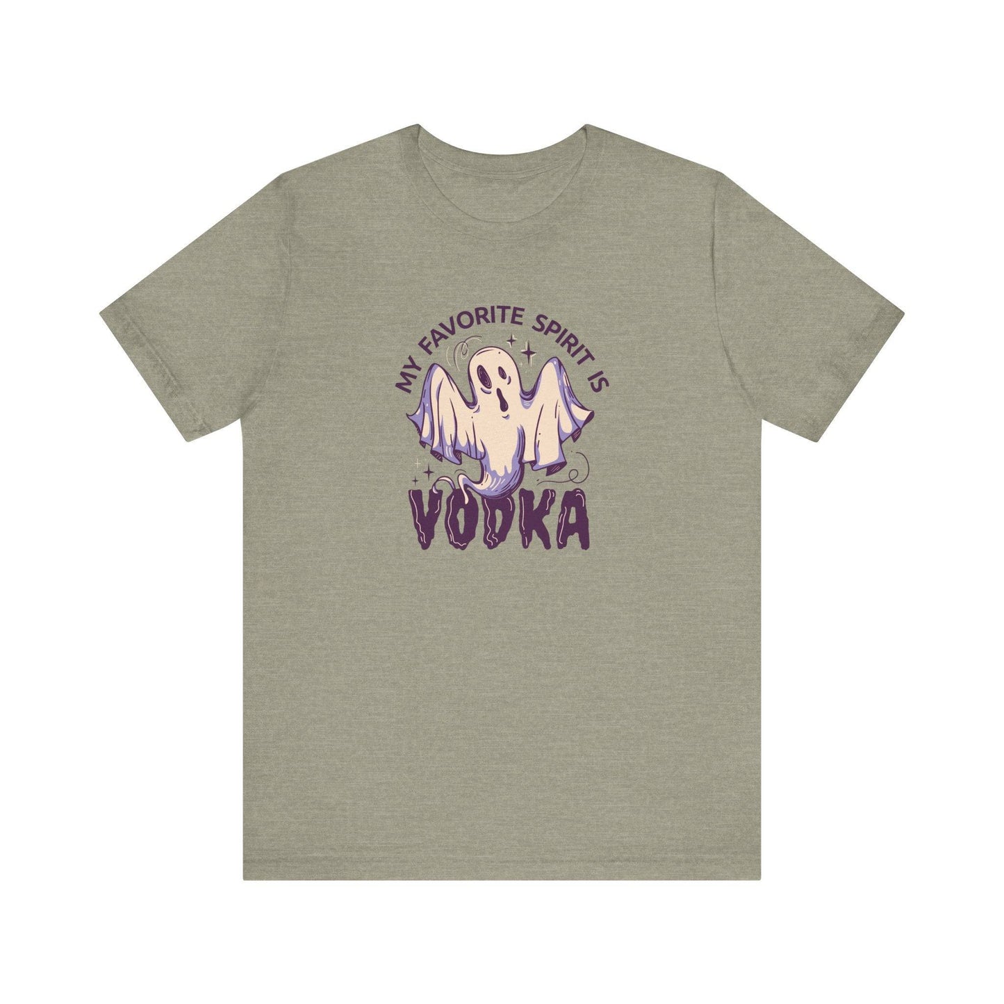My Favorite Spirit is Vodka Ghost T-Shirt - Funny Halloween Party Tee - Goateez Style