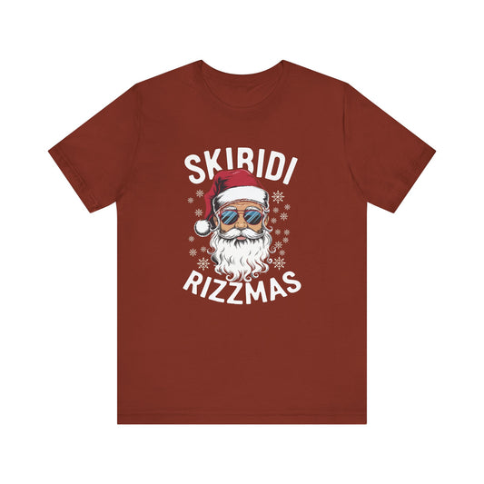 Skibidi Rizzmas T-Shirt - Funny Cool Santa Christmas Design - Goateez Style