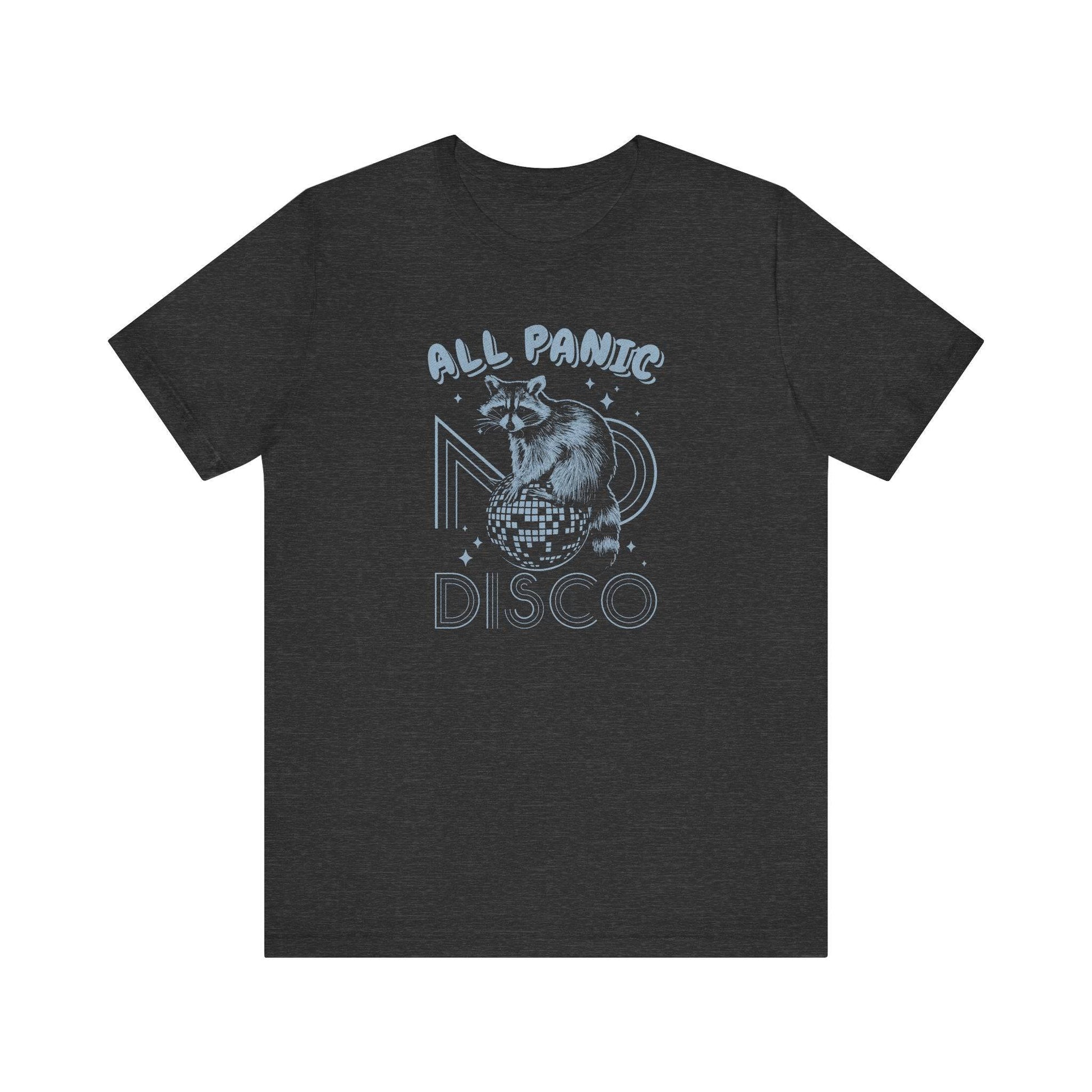 All Panic No Disco Raccoon T-Shirt - Funny Retro Design - Goateez Style