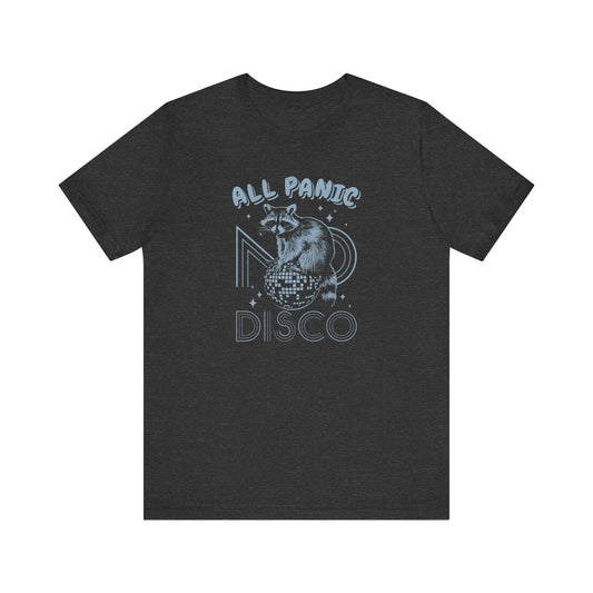 All Panic No Disco Raccoon T-Shirt - Funny Retro Design - Goateez Style