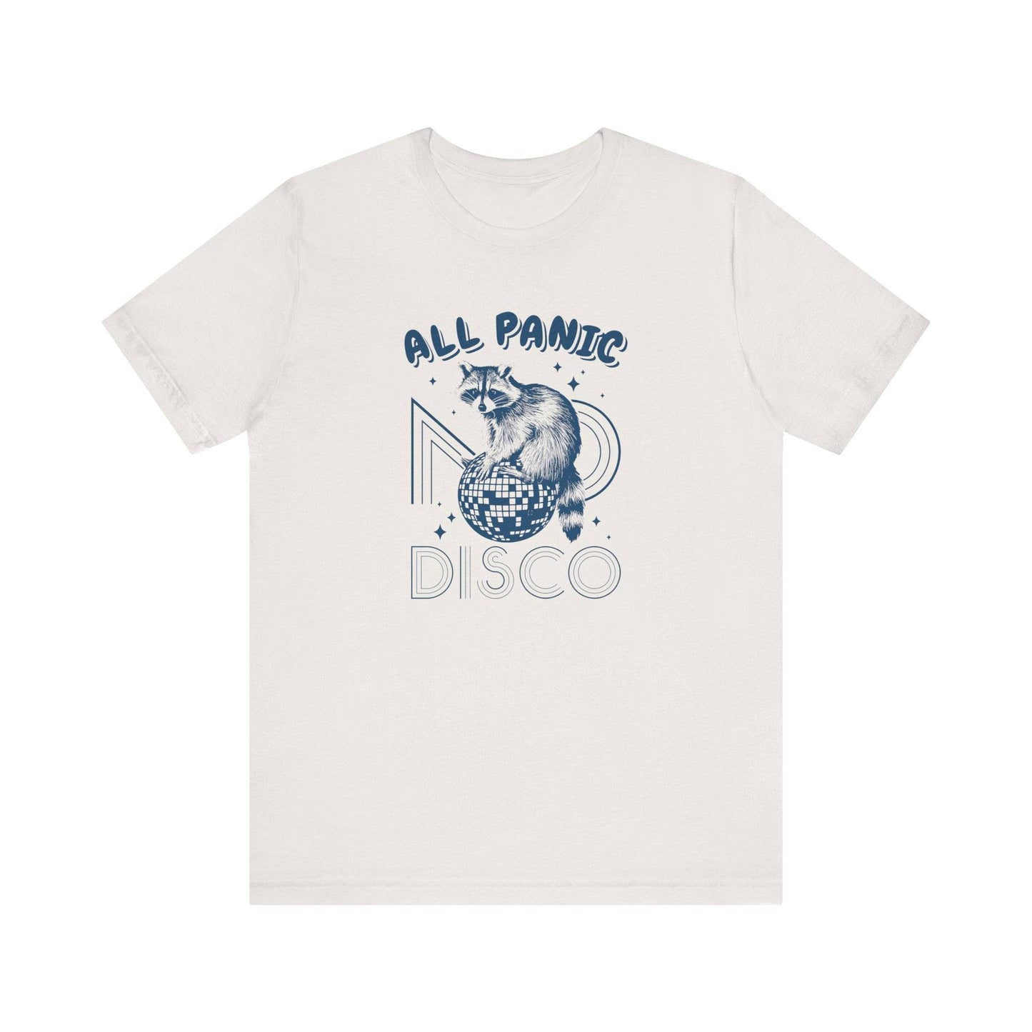 All Panic No Disco Raccoon T-Shirt - Funny Retro Design - Goateez Style