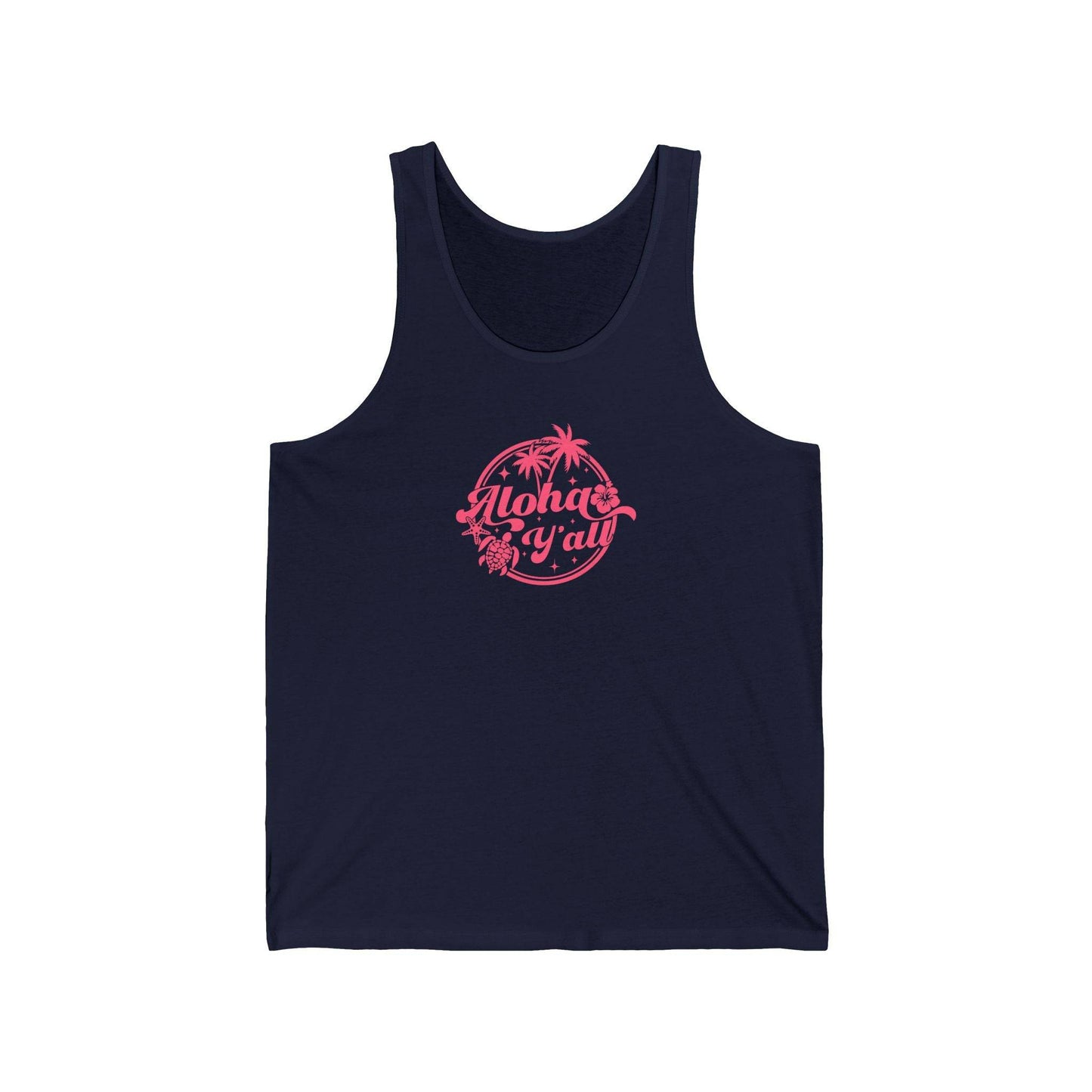 Aloha Y'all Tank Top - Tropical Beach Design - Goateez Style