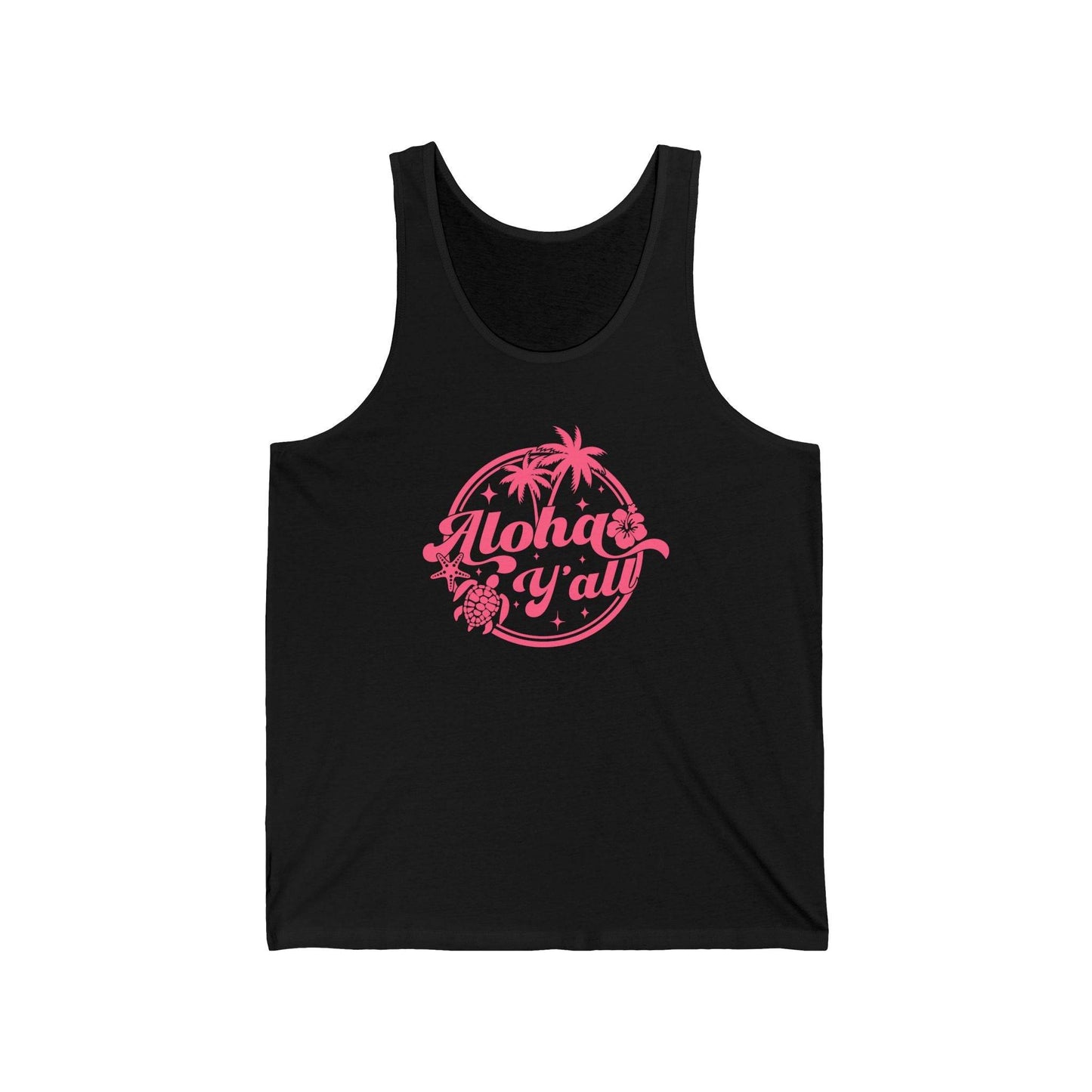 Aloha Y'all Tank Top - Tropical Beach Design - Goateez Style