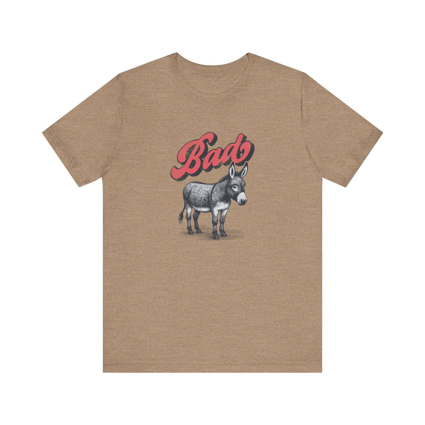 Bad Ass Donkey Funny T-Shirt - Quirky Animal Humor Tee - Goateez Style