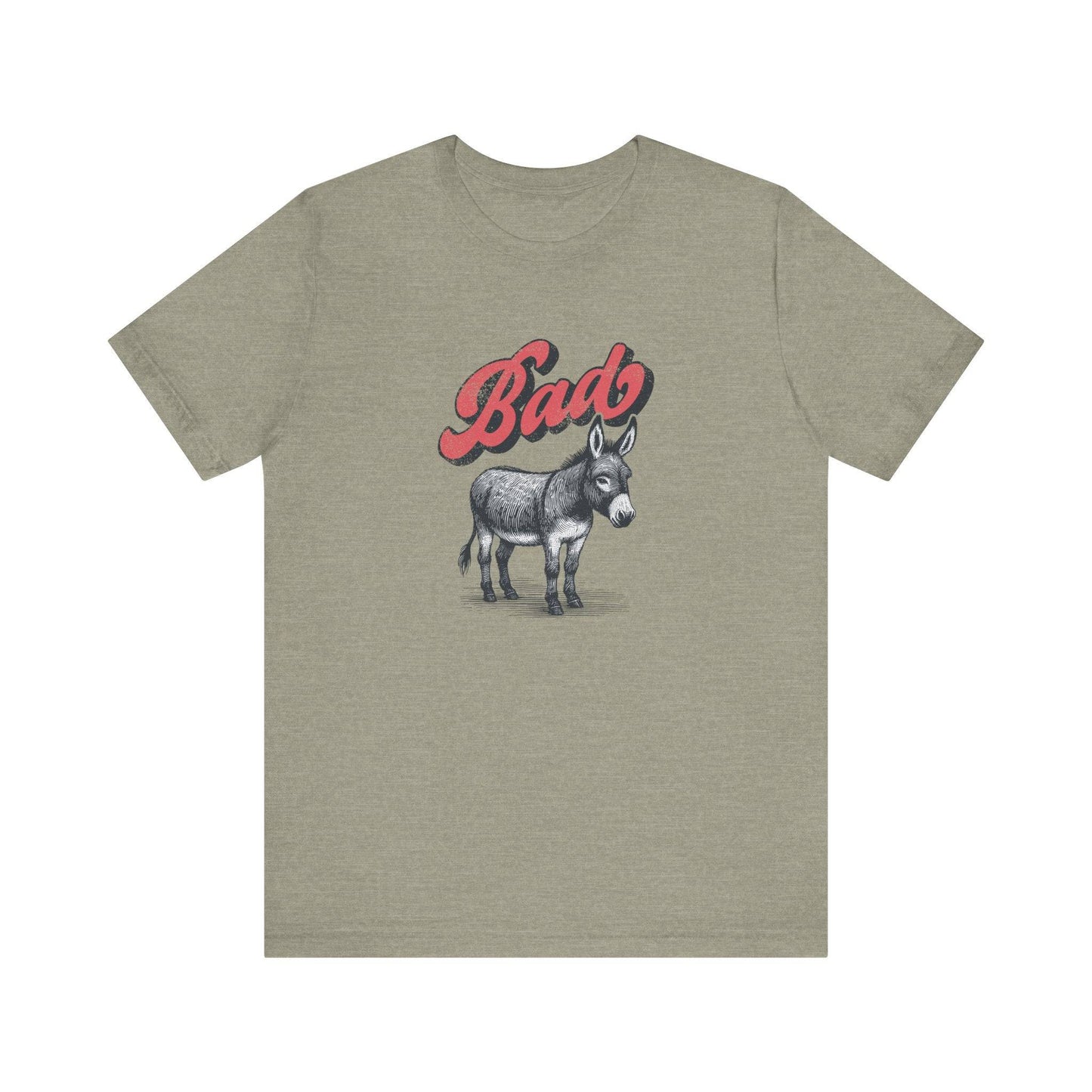 Bad Ass Donkey Funny T-Shirt - Quirky Animal Humor Tee - Goateez Style