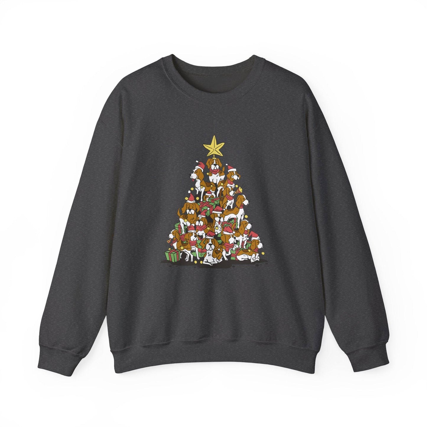 Beagle Christmas Tree Sweatshirt - Fun Holiday Dog Lover Design - Goateez Style