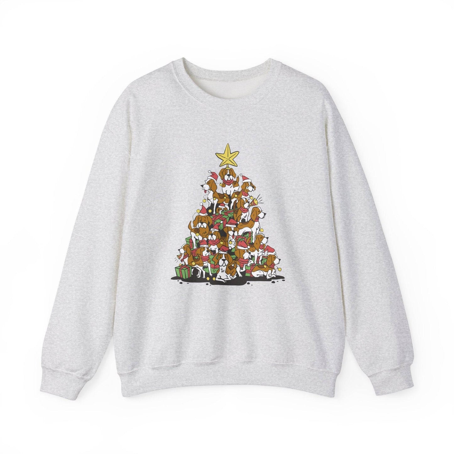 Beagle Christmas Tree Sweatshirt - Fun Holiday Dog Lover Design - Goateez Style
