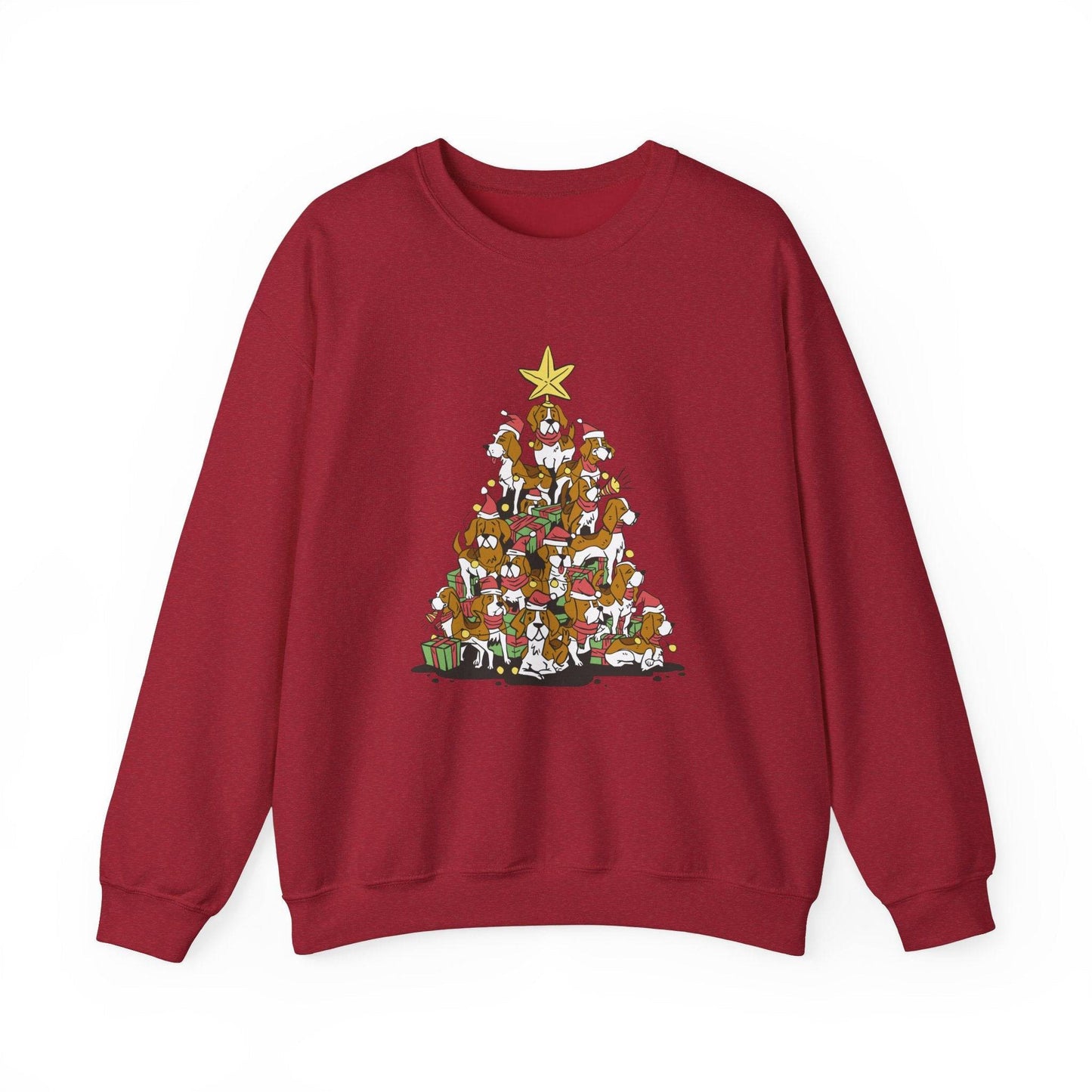 Beagle Christmas Tree Sweatshirt - Fun Holiday Dog Lover Design - Goateez Style