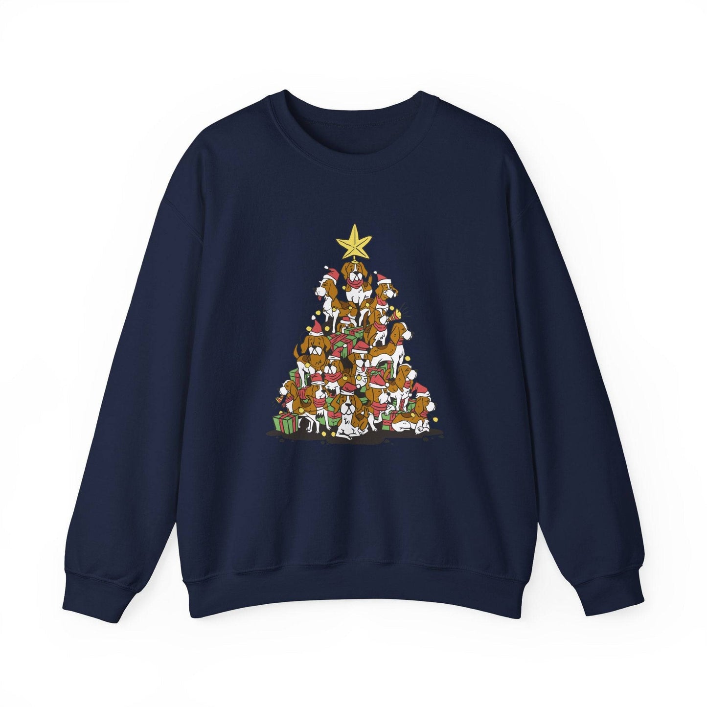Beagle Christmas Tree Sweatshirt - Fun Holiday Dog Lover Design - Goateez Style