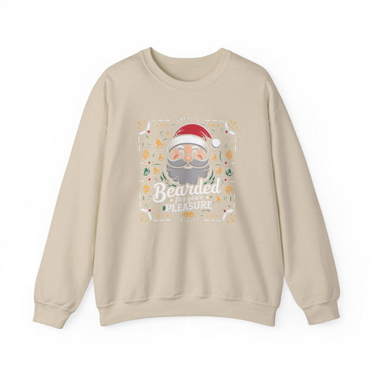 Bearded for Your Pleasure Funny Santa Christmas Sweatshirt - Goateez Style