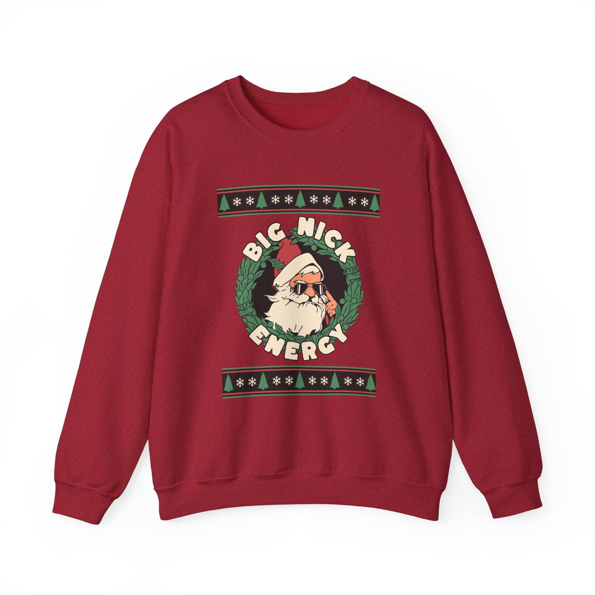 Big Nick Energy Funny Santa Christmas Sweatshirt Gift - Goateez Style