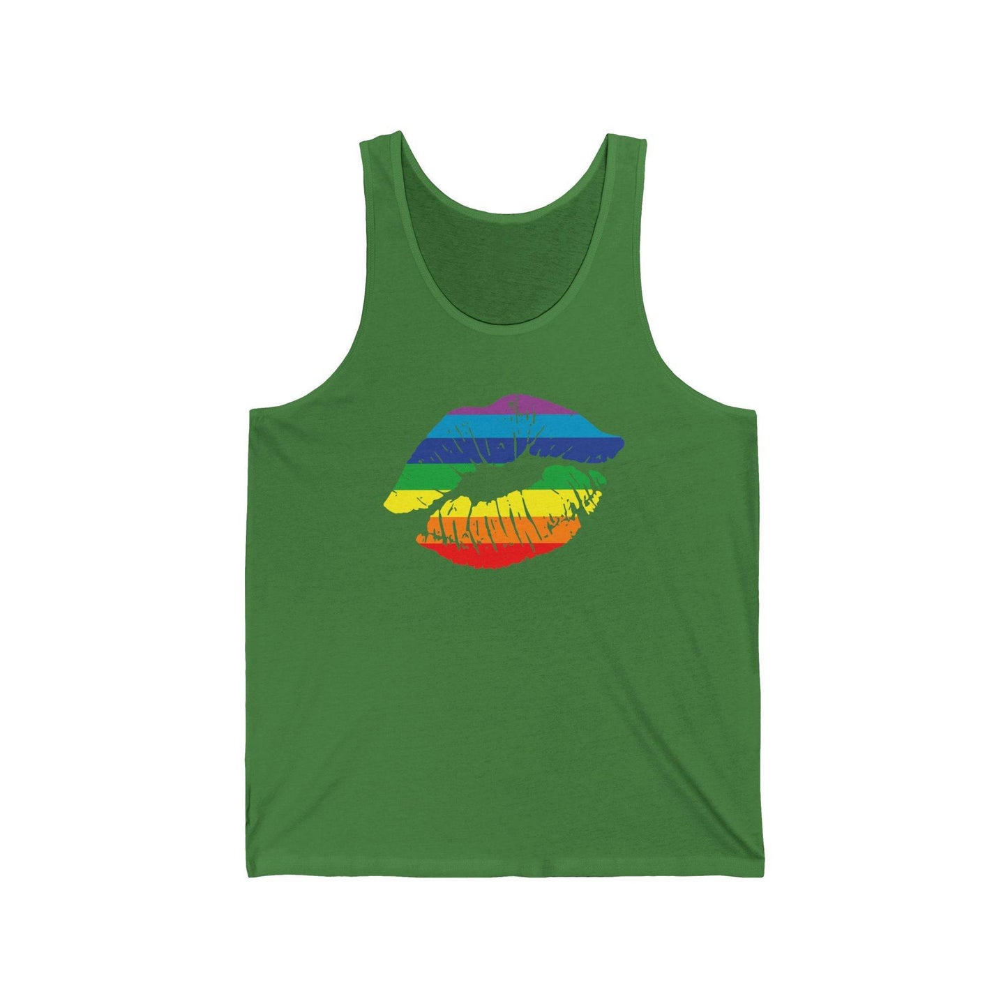 Bold LGBTQ Rainbow Lips Tank Top - Pride Celebration Wear - Goateez Style