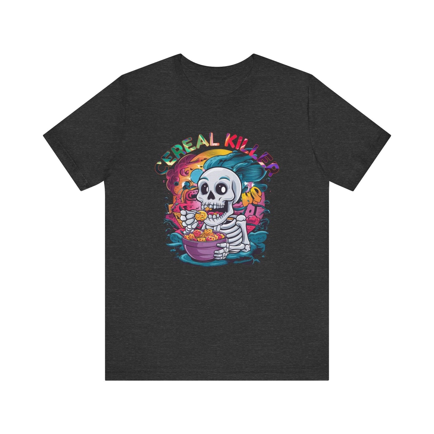 Cereal Killer Funny Skeleton T-Shirt - Punny Breakfast Humor Tee - Goateez Style