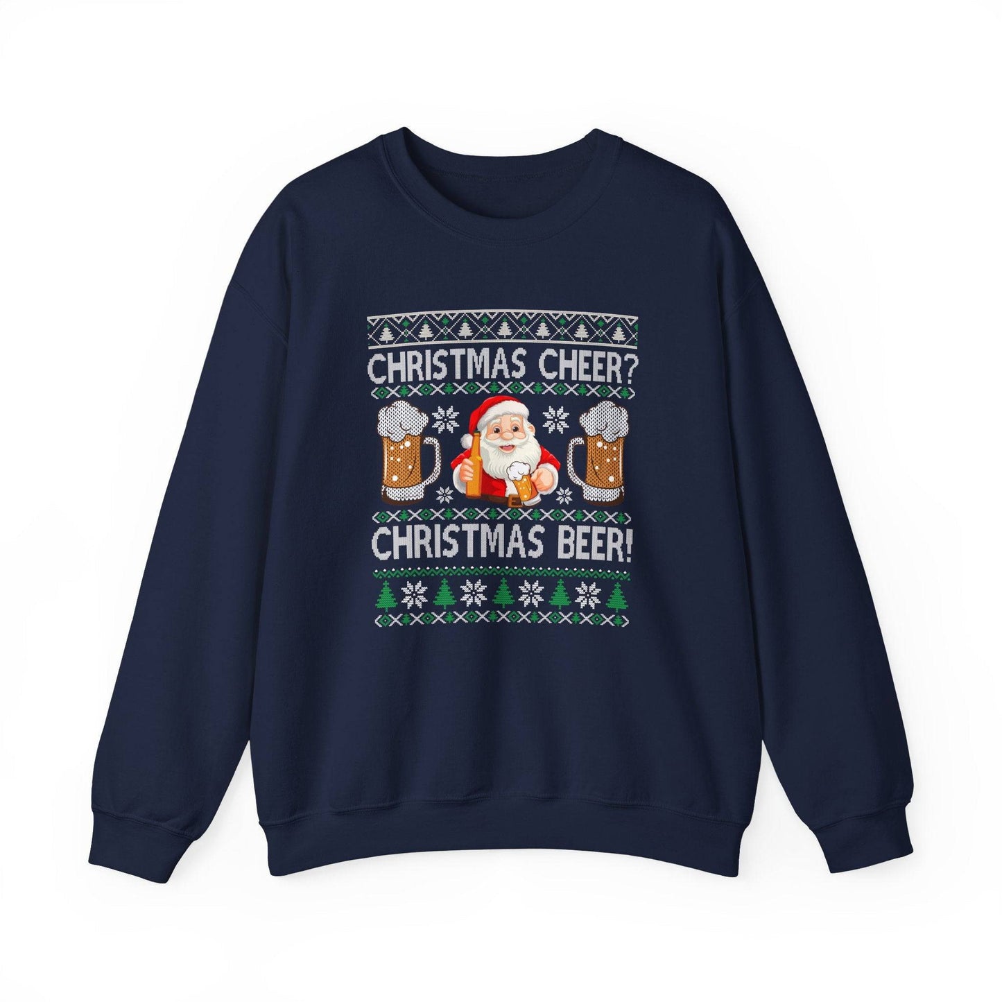 Christmas Beer Santa Funny Holiday Sweatshirt - Goateez Style