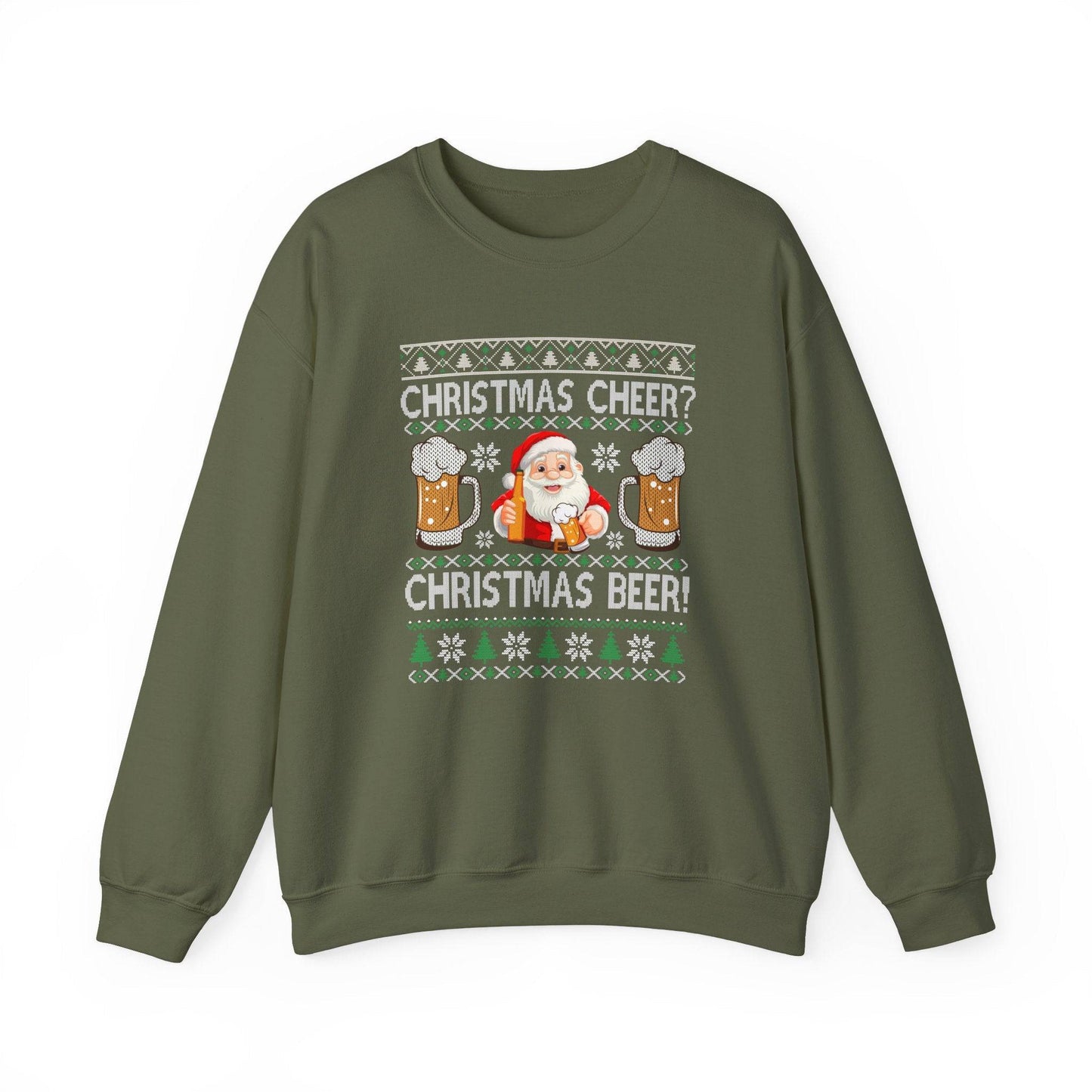 Christmas Beer Santa Funny Holiday Sweatshirt - Goateez Style