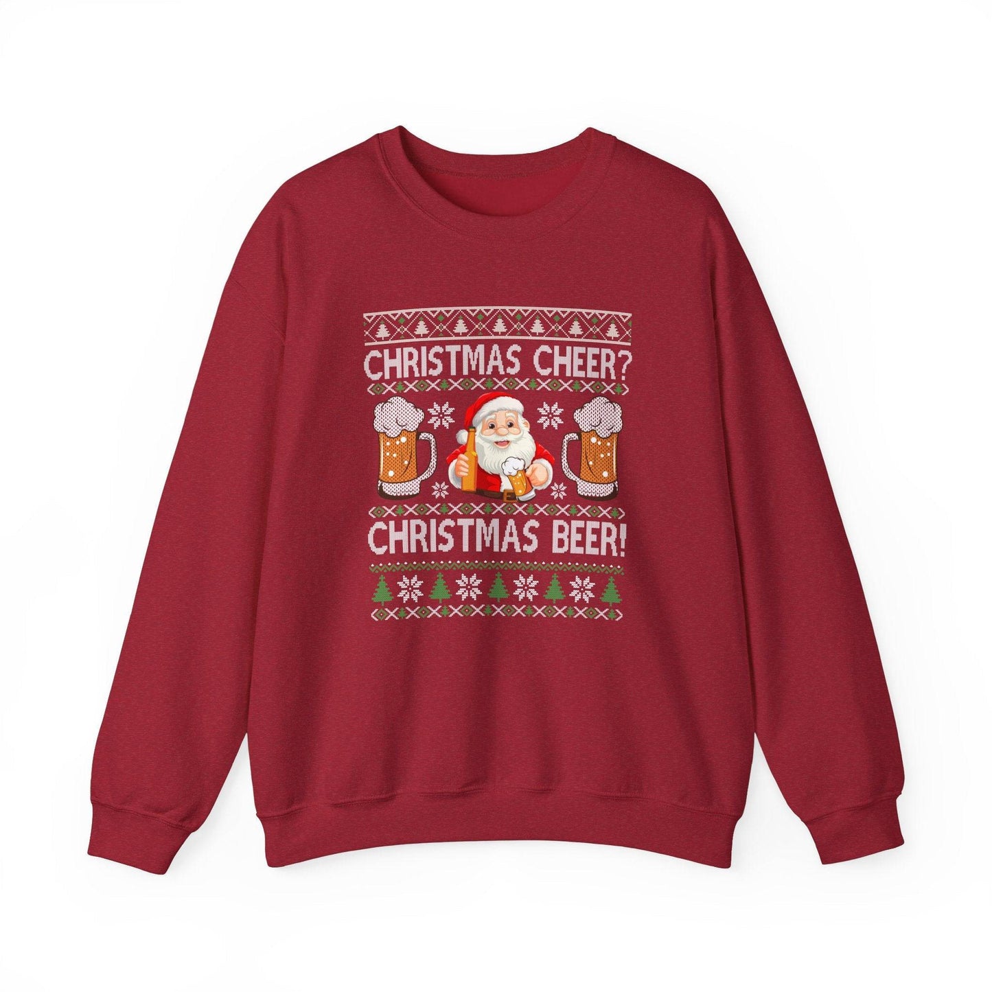 Christmas Beer Santa Funny Holiday Sweatshirt - Goateez Style
