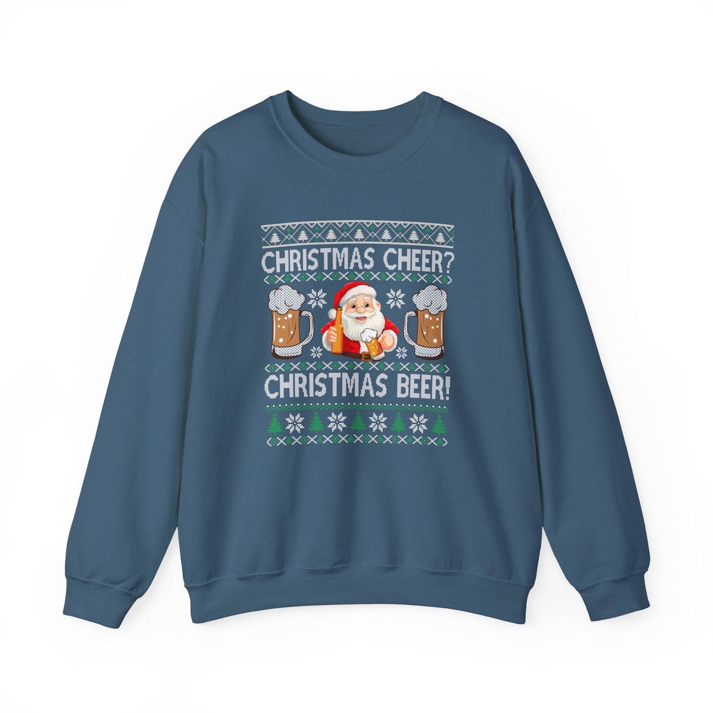 Christmas Beer Santa Funny Holiday Sweatshirt - Goateez Style