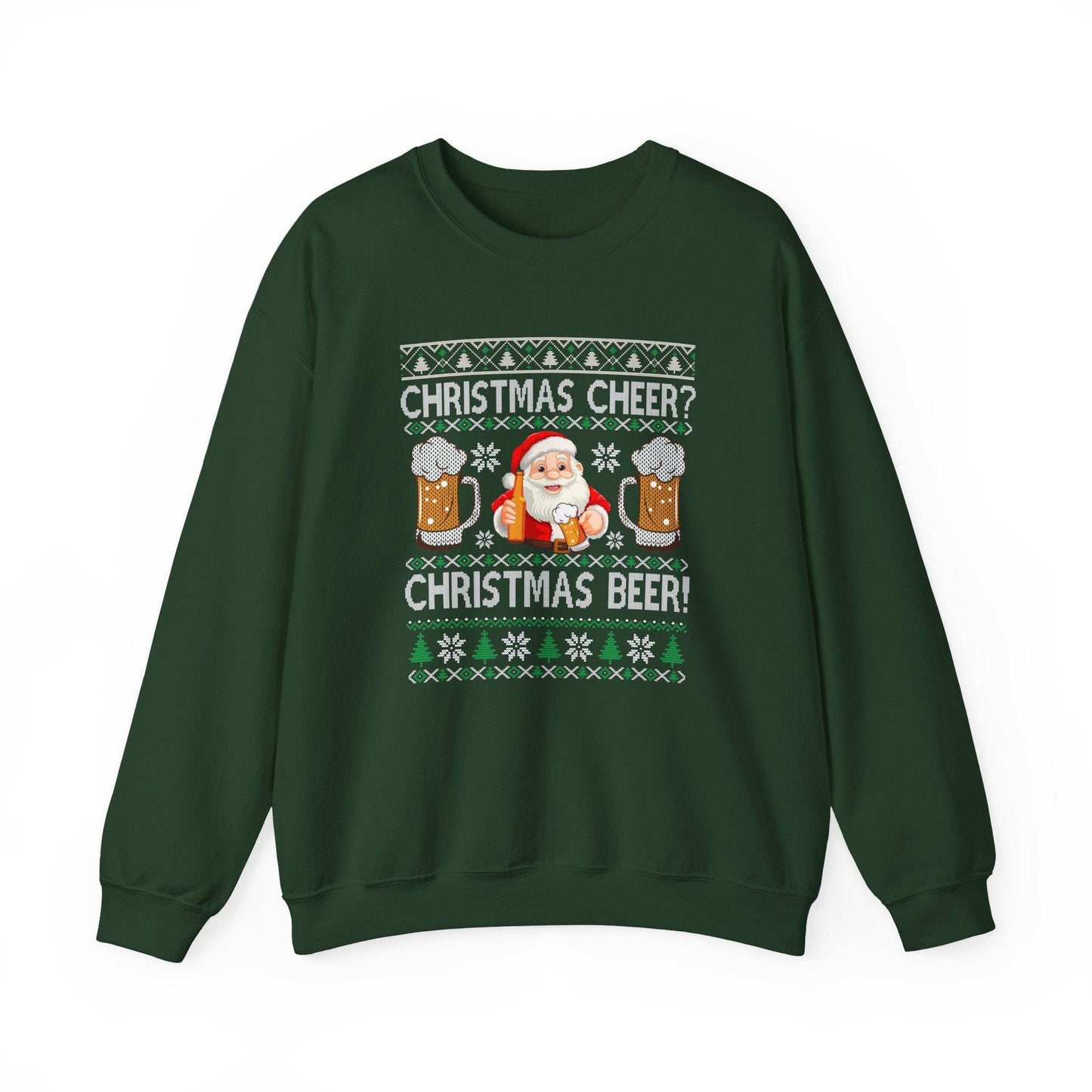 Christmas Beer Santa Funny Holiday Sweatshirt - Goateez Style