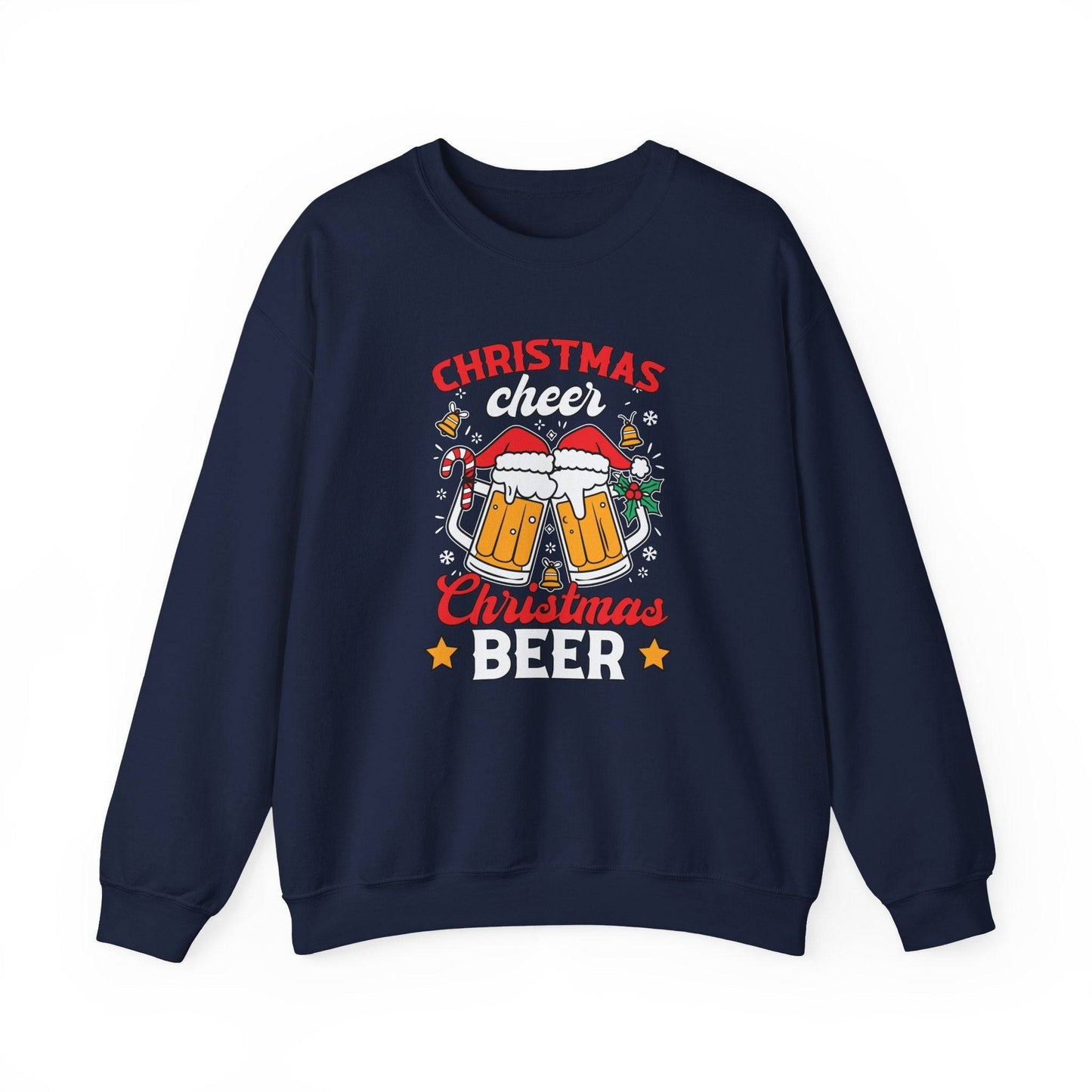 Christmas Cheer Beer Sweatshirt Funny Holiday Drinking Shirt - Goateez Style