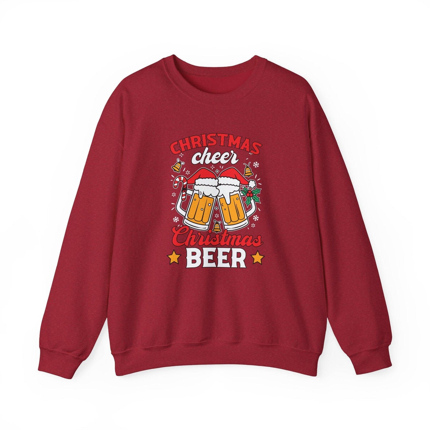 Christmas Cheer Beer Sweatshirt Funny Holiday Drinking Shirt - Goateez Style