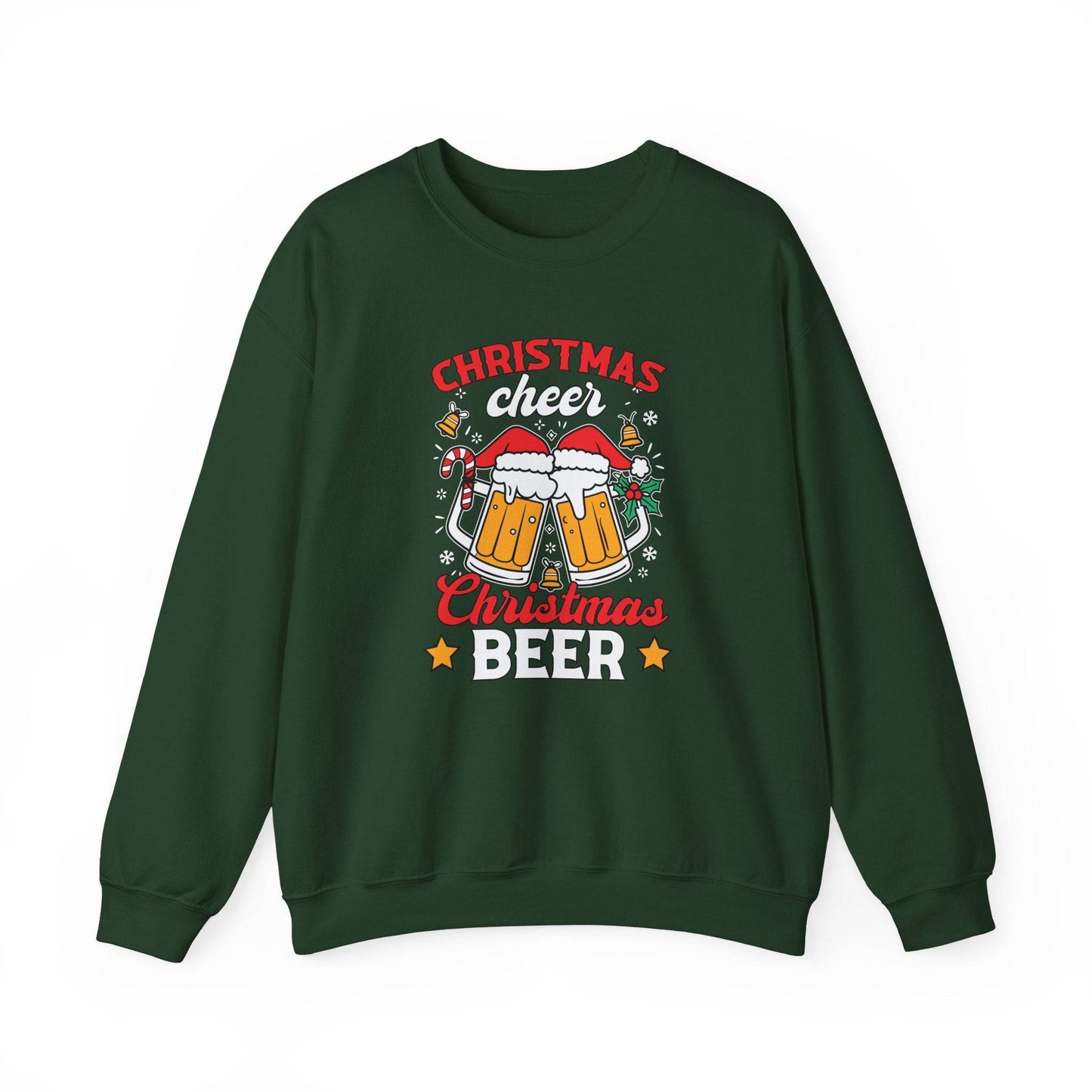 Christmas Cheer Beer Sweatshirt Funny Holiday Drinking Shirt - Goateez Style