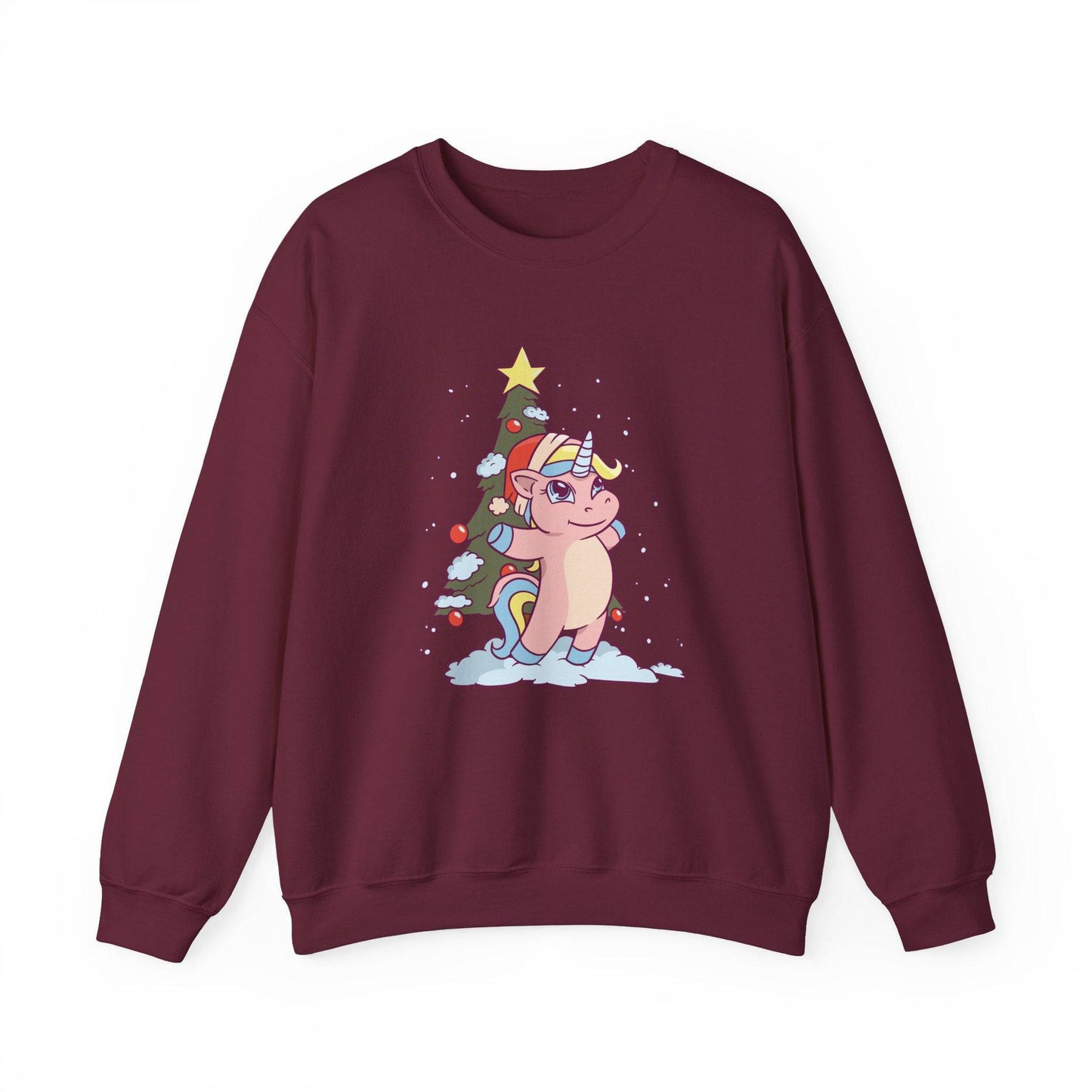 Christmas Unicorn Sweatshirt - Cute and Festive Holiday Magic - Goateez Style