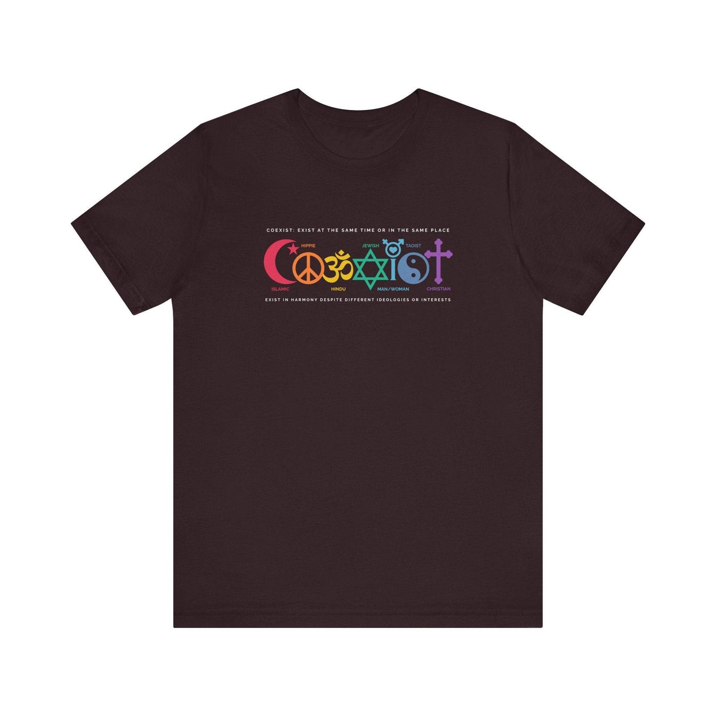 Coexist T-Shirt - Harmony of Religions and Beliefs Tee - Goateez Style