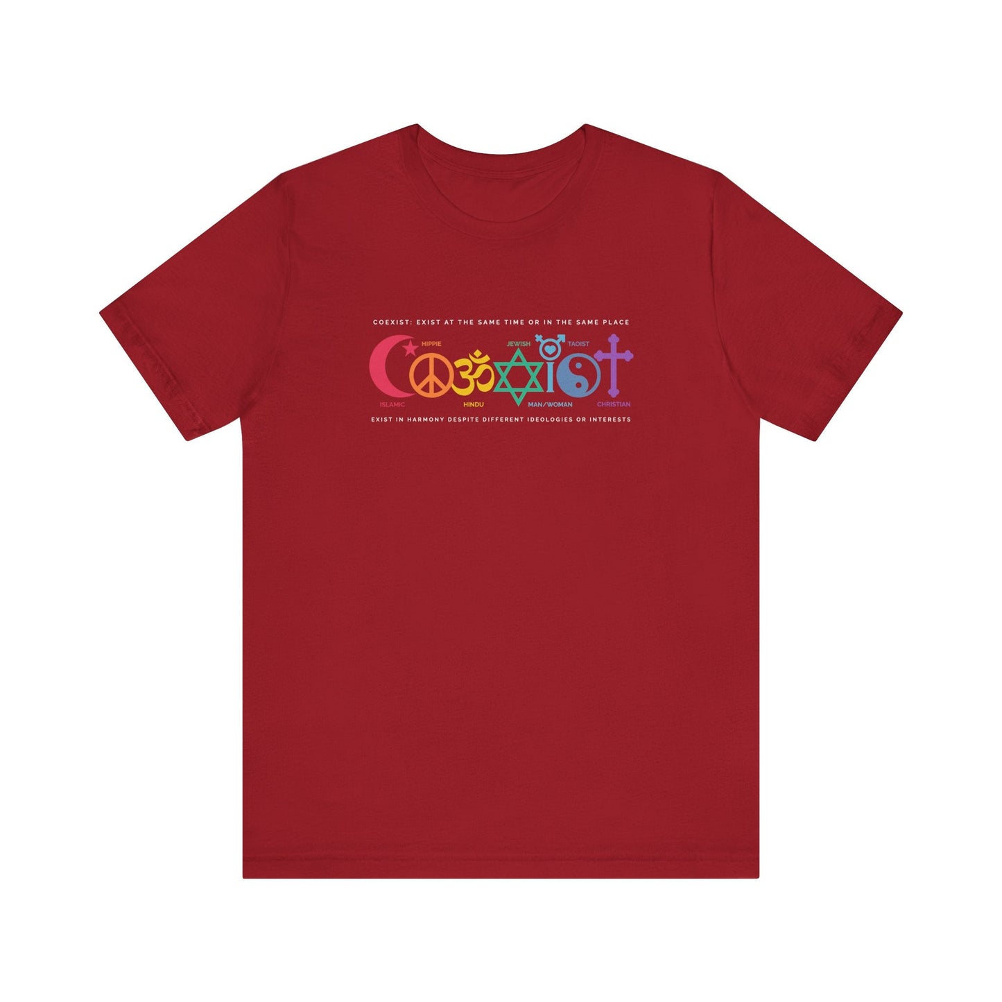 Coexist T-Shirt - Harmony of Religions and Beliefs Tee - Goateez Style